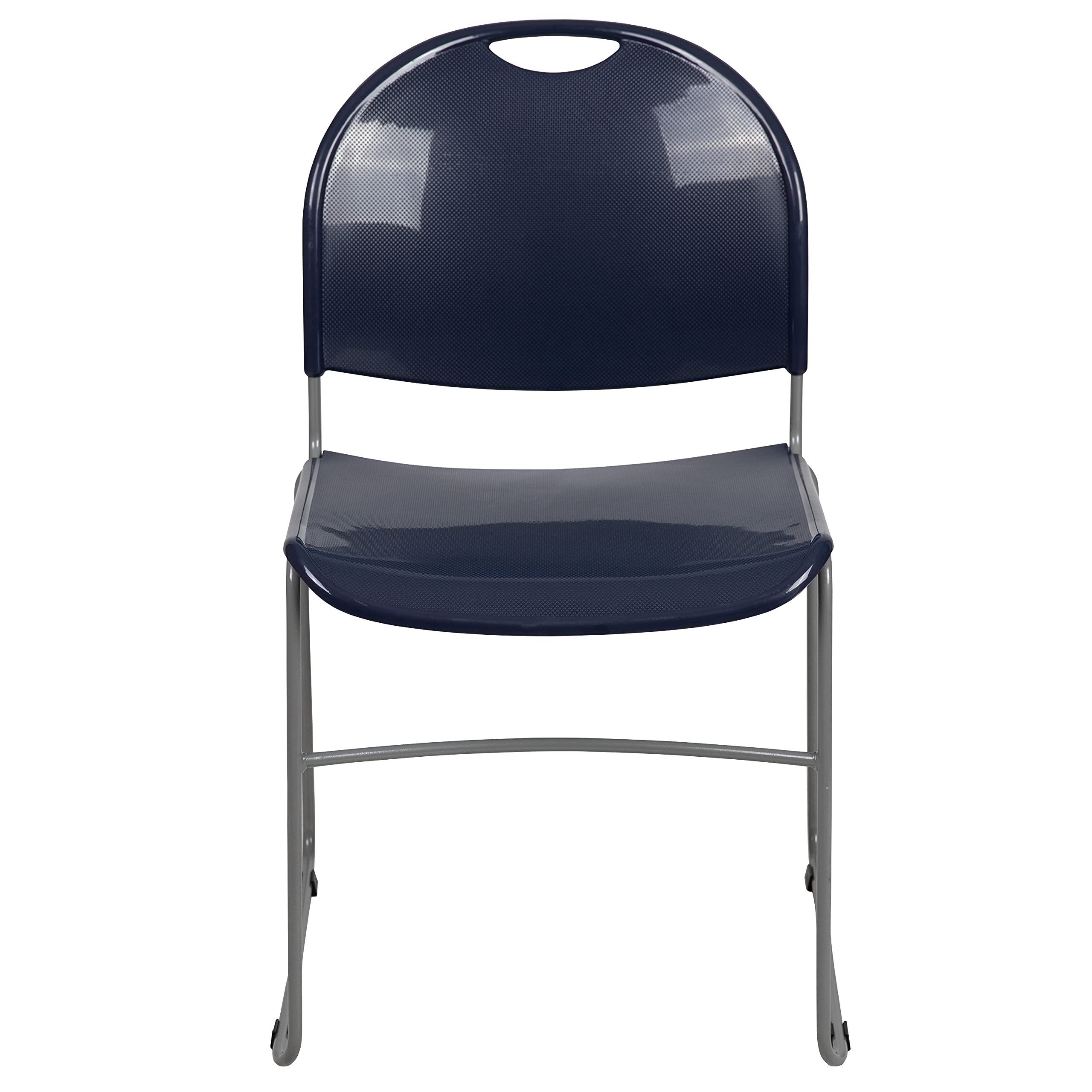 Navy Blue Ultra-Compact Stackable Chair - Folding School Chair for Classroom, Office Guest Chair & Student Desk Chair - Perfect for Small Spaces, Dorm Rooms & Conference Areas