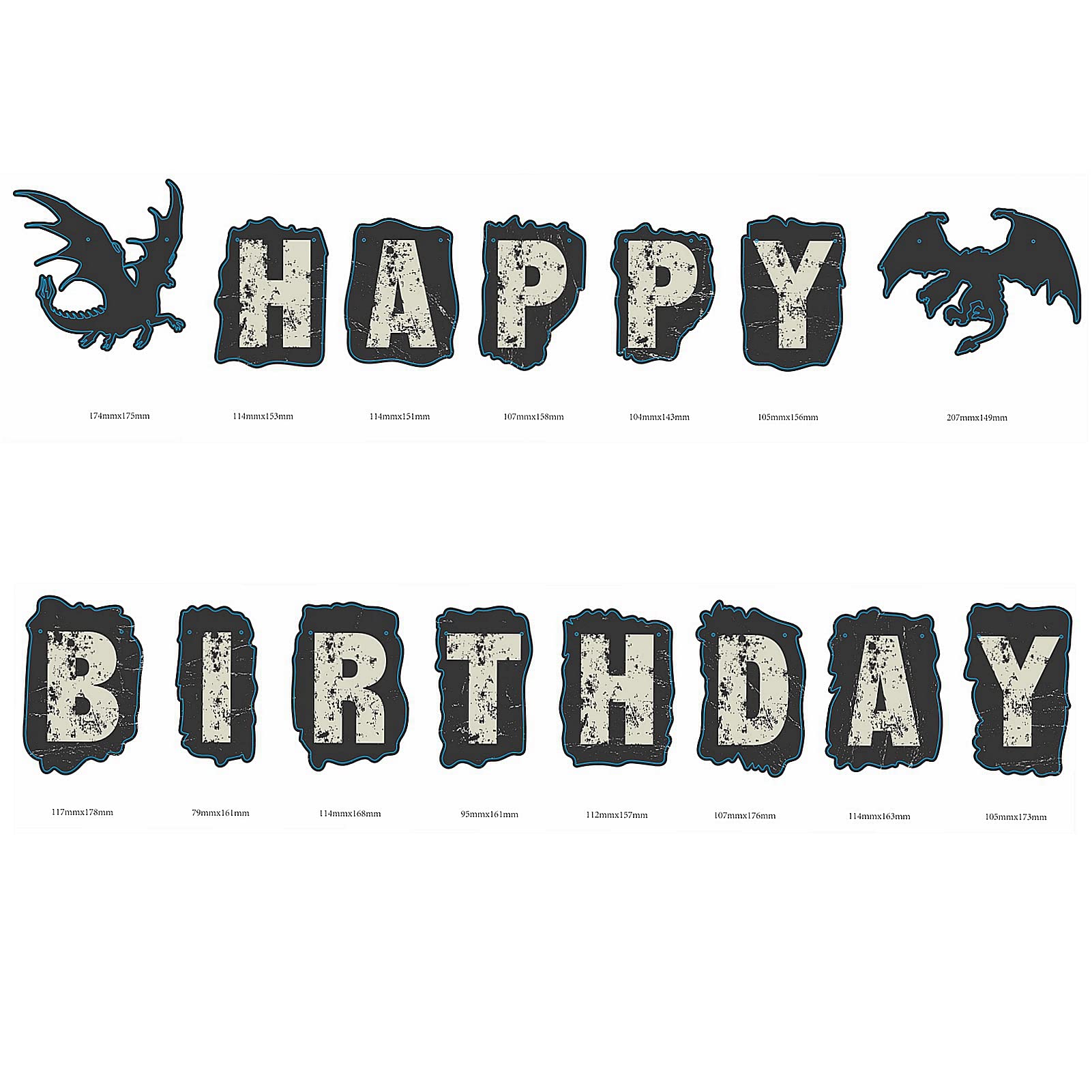 Game of Thrones Dragon Themed Birthday Banner - Medieval Fantasy Party Decorations for Baby Showers, 1st Birthdays & Themed Celebrations - Perfect for Dragon Knight, Fairy Tale & Fantasy Party Decor