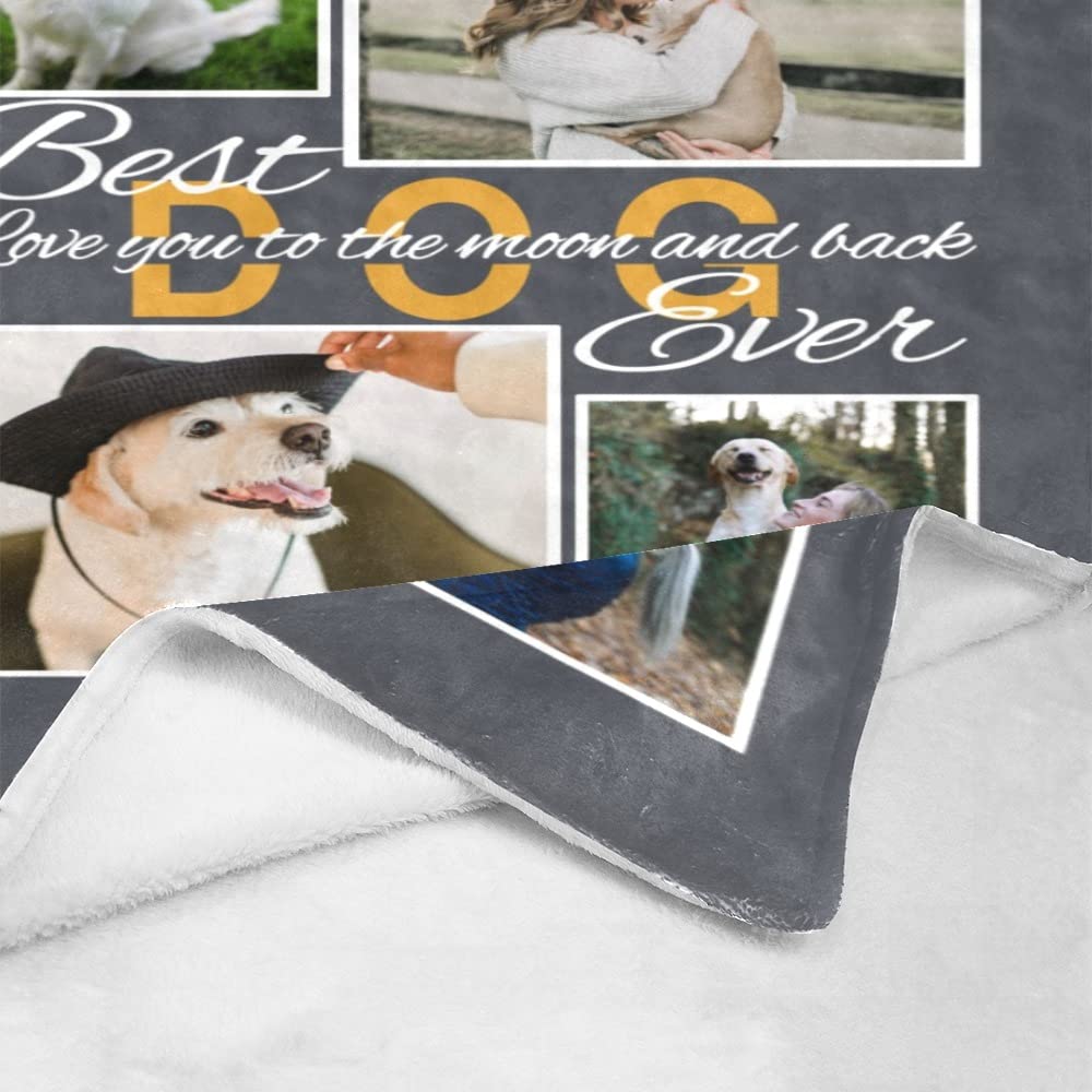 Custom Photo Blanket - Personalized Picture Blanket with Your Design for Mom, Dad, Kids, Couples & Pets - 50x60 Inch Soft Minky Fleece Throw - Perfect for Birthday Gifts, Anniversary Presents & Family Keepsakes