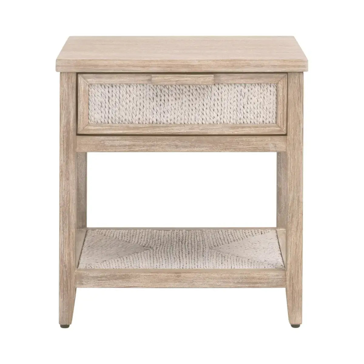 Modern Malay Style Wooden Drawer Nightstand - Bedside Table with Storage for Bedroom, Living Room & Office