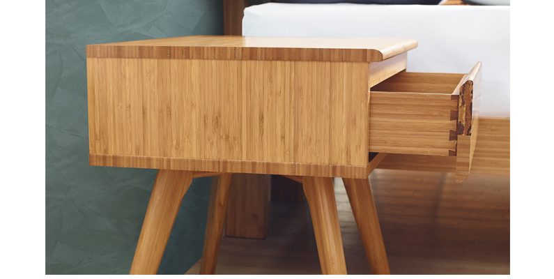 Greeenington Solid Bamboo Azara Nightstand - Eco-Friendly Bedside Table for Modern Bedrooms | Perfect for Small Spaces, Guest Rooms & Apartment Living
