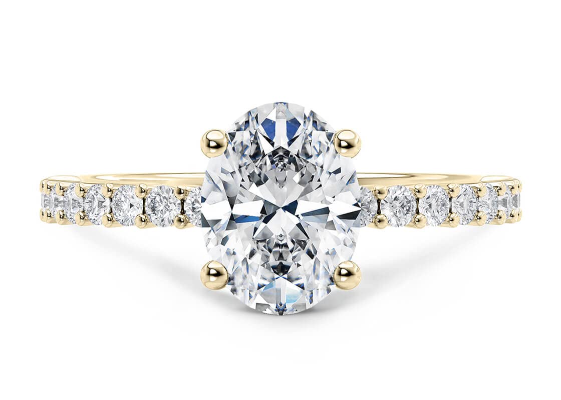 1.0/2.0/3.0 CT Oval Moissanite Engagement Ring for Women - 18K Gold Plated Silver, White Gold, Rose Gold & Yellow Gold Options with Free Engraving - Perfect for Proposals, Anniversaries & Wedding Bands