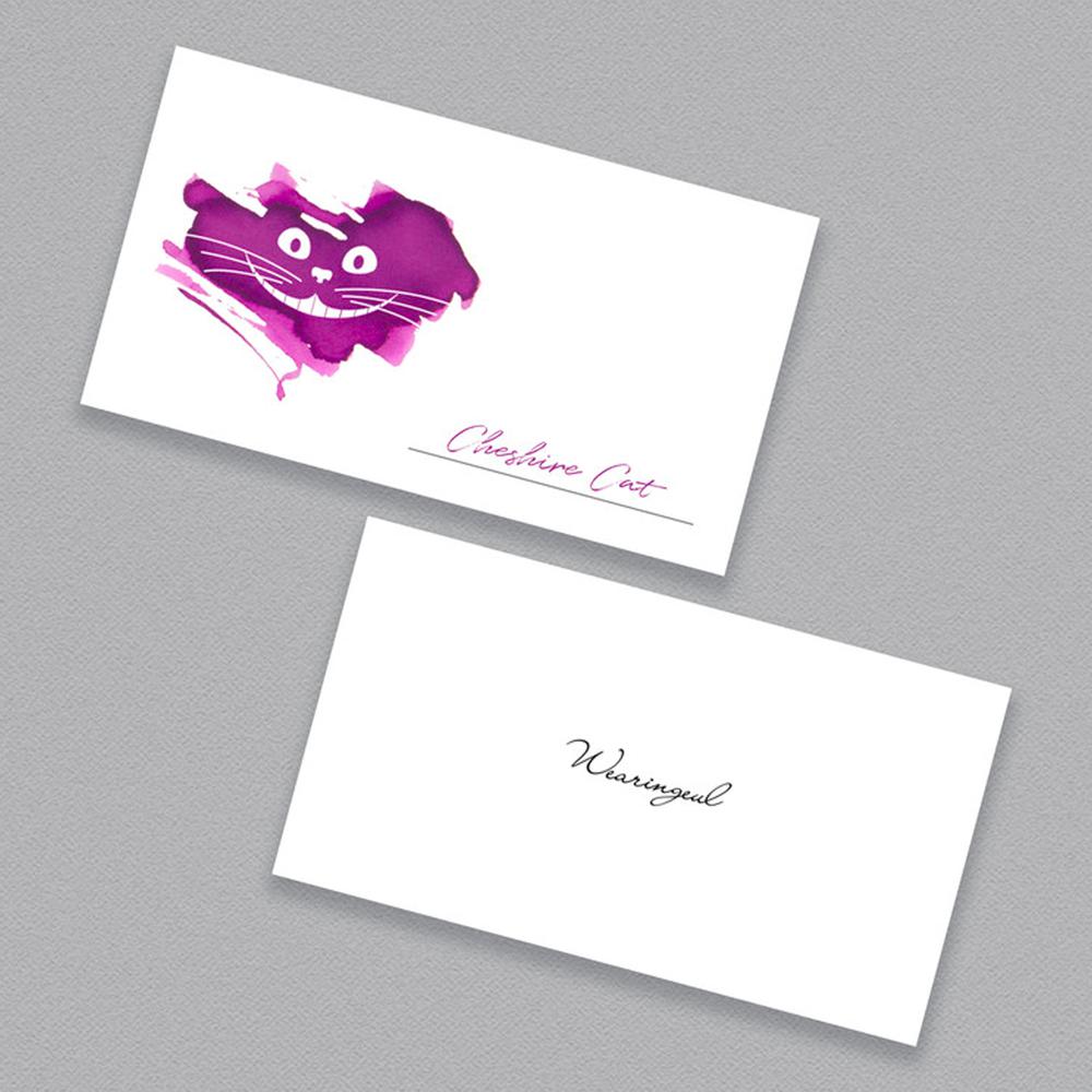 Wearingeul Ink Color Chart Card - 50 Sheets for Fountain Pen & Calligraphy - Smile Cat Design - Perfect for Ink Swatching, Journaling, and Artistic Projects