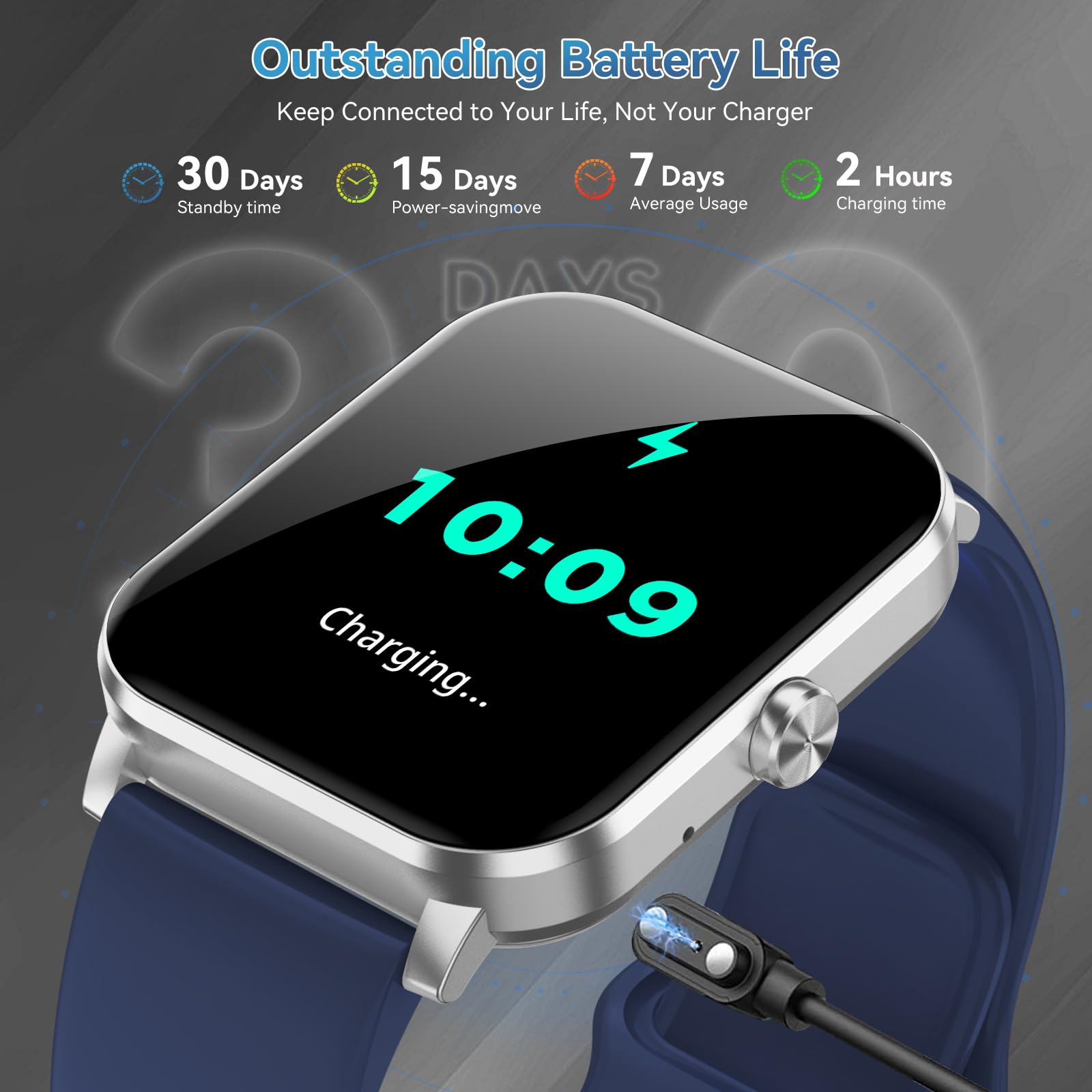 Smart Watch for Men & Women - 1.85