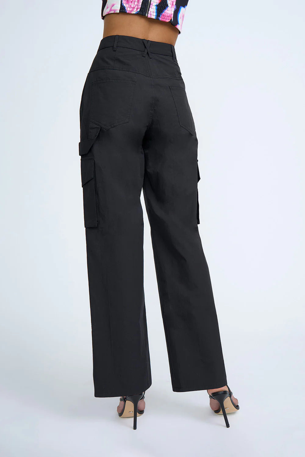 FEMME Wide Leg Cargo Pants for Women - Black | Stylish & Comfortable Casual Pants for Everyday Wear, Outdoor Adventures & Street Fashion