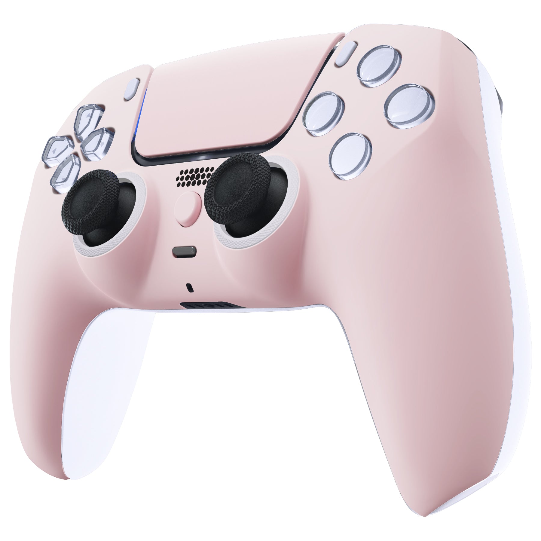 eXtremeRate LUNA Redesigned PS5 Controller Front Shell with Touchpad - Compatible with BDM 010/020/030/040/050 Models - Cherry Blossom Pink Replacement Cover for Enhanced Gaming Experience
