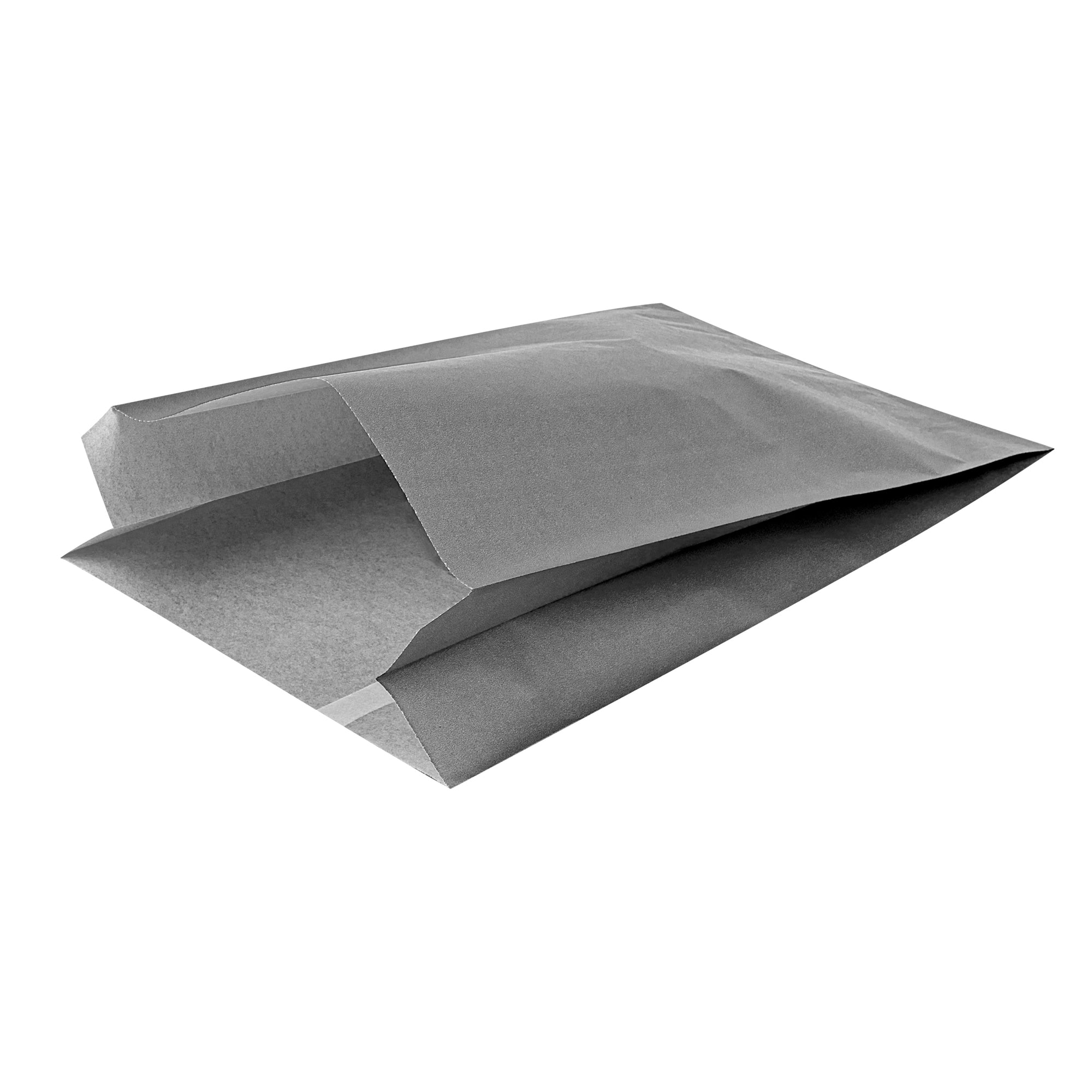 Eco-Friendly Gray Paper French Fry & Snack Bags - 7x3x11 Inches (100 Count) - Perfect for Restaurants, Food Trucks & Party Snacks