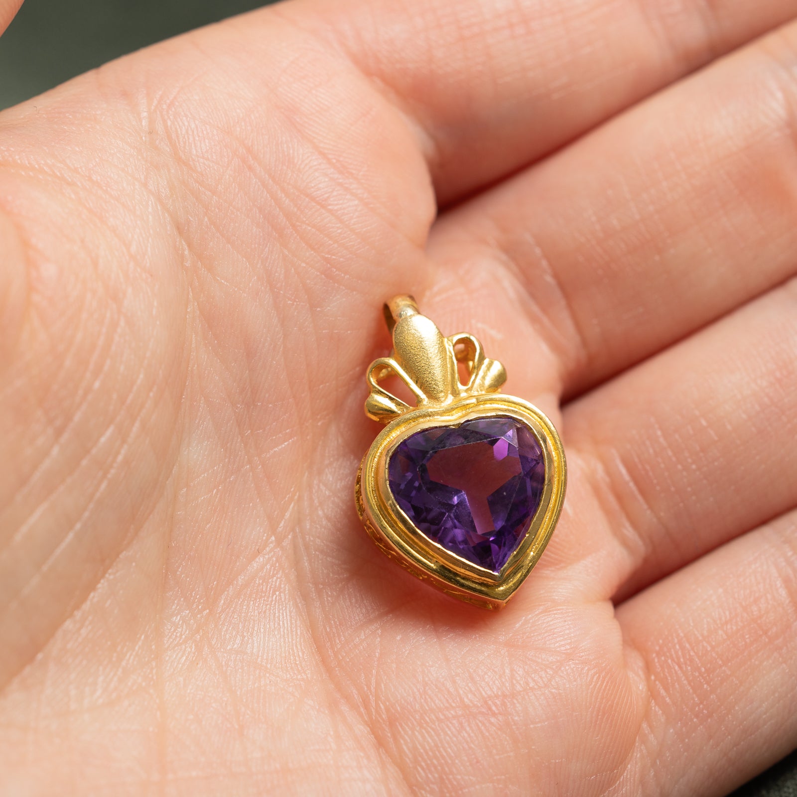 4.40ct Heart Cut Amethyst Pendant Necklace for Women - Genuine Purple Gemstone Jewelry Gift for Valentine's Day, Anniversary & Birthday - Perfect for Romantic Occasions & Special Events