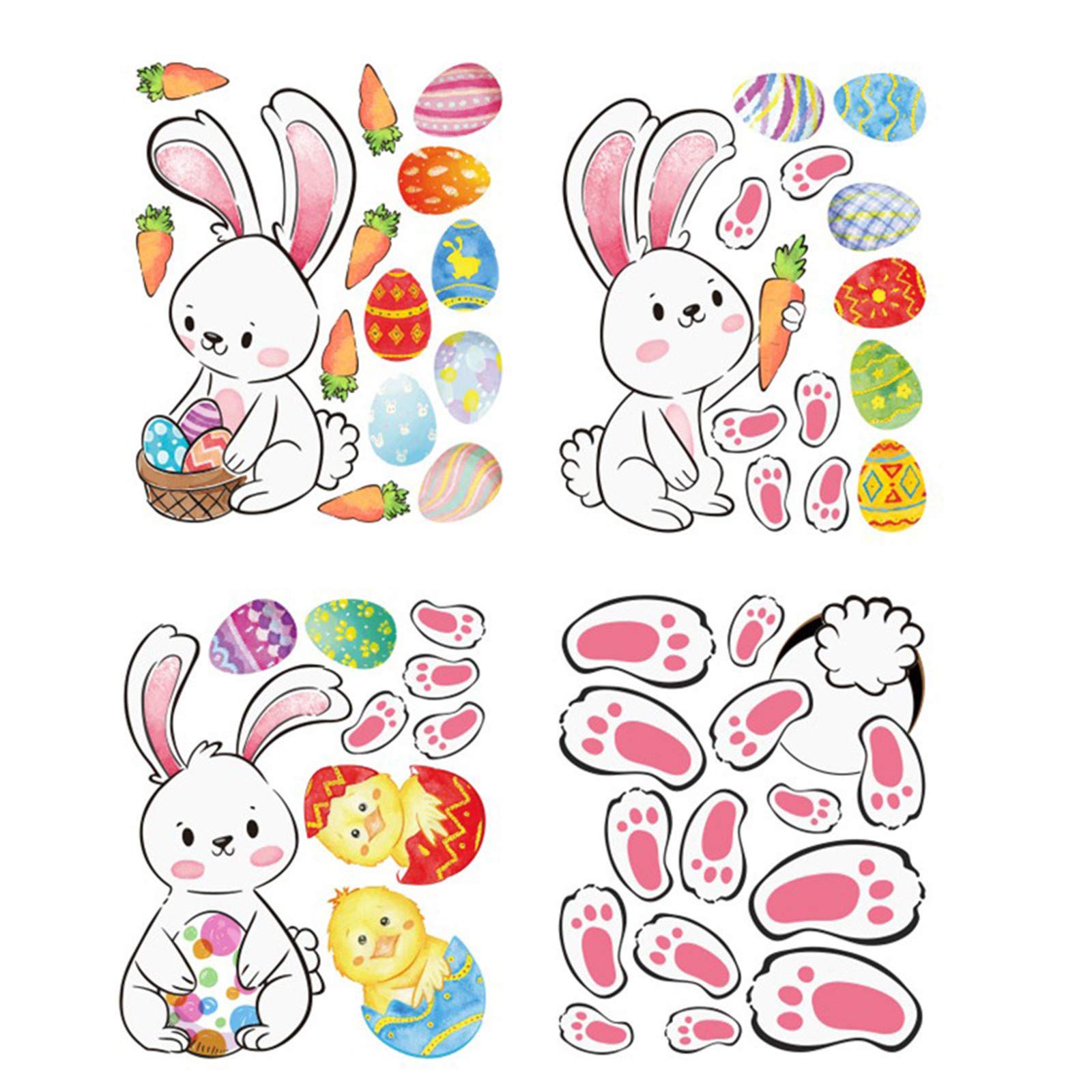 Easter Wall Stickers - PVC Window Decals for Home & Family Decor | Kitchen, Fridge, Kids Room
