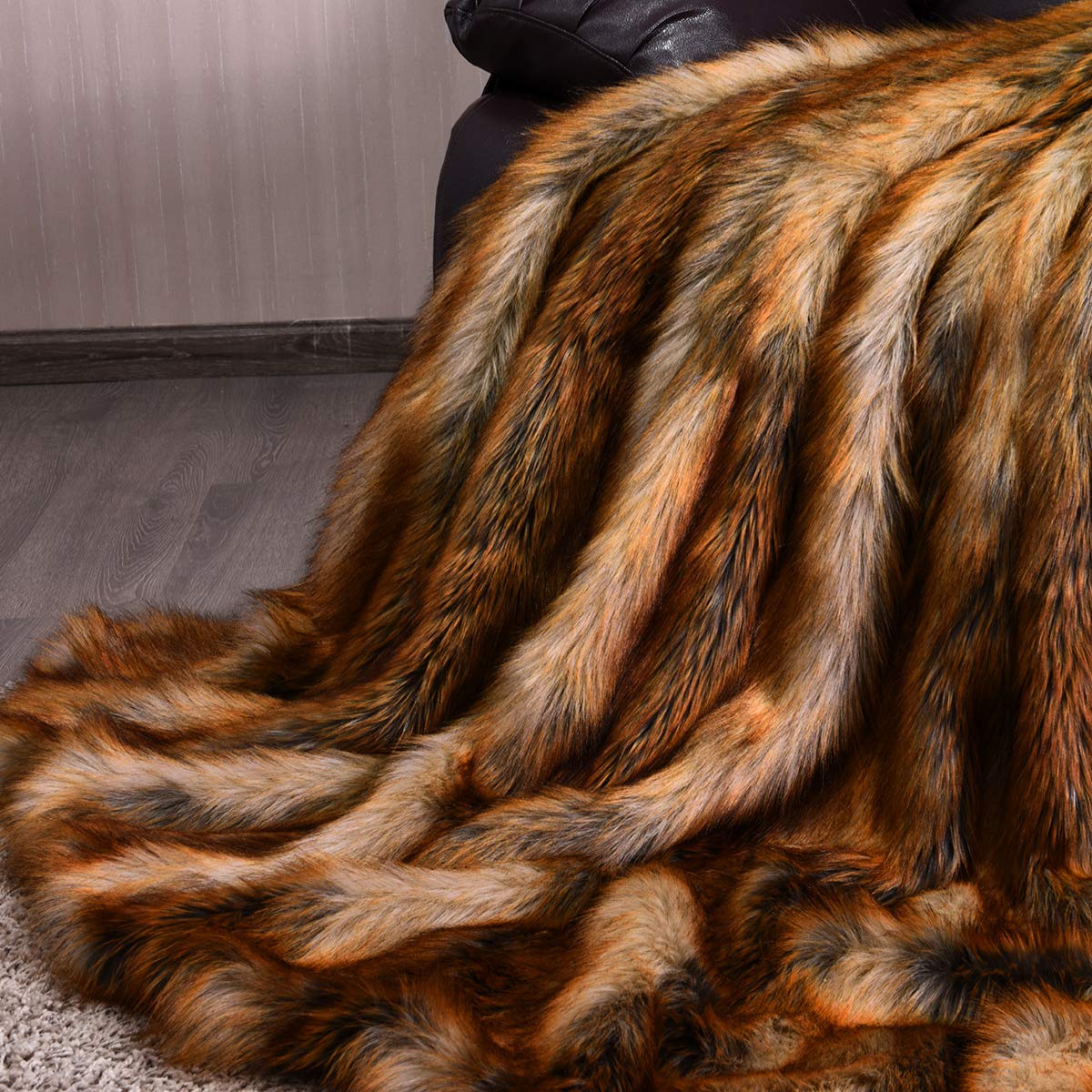 Giantex Faux Fur Throw Blanket 58