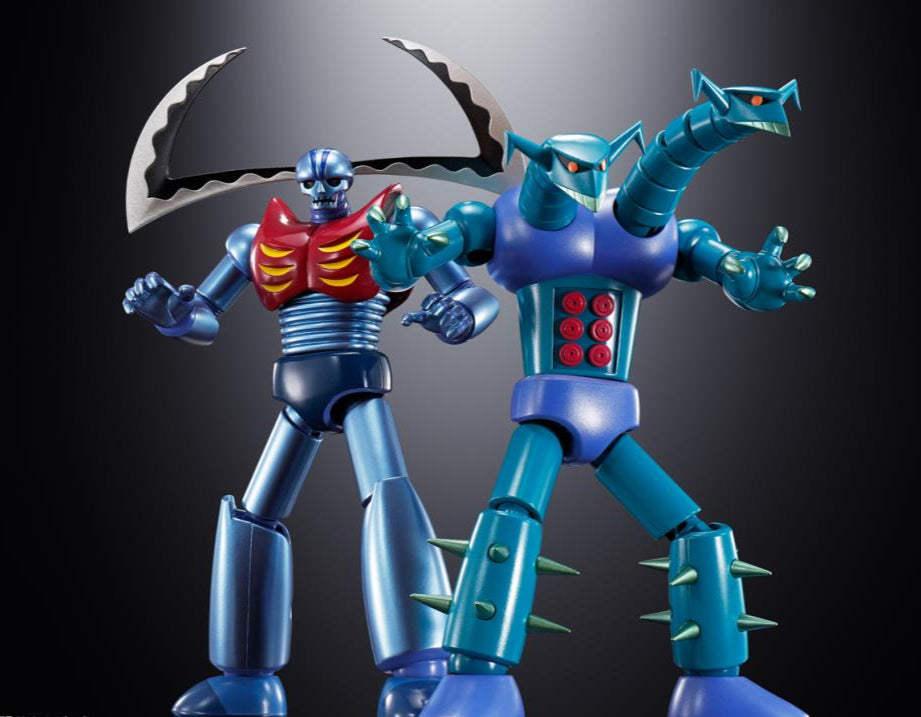 Bandai Soul of Chogokin GX-25R Garada K7 & GX-26R Doublas M2 Mazinger Z Action Figures Set - Collectible Robot Toys for Anime Fans and Display