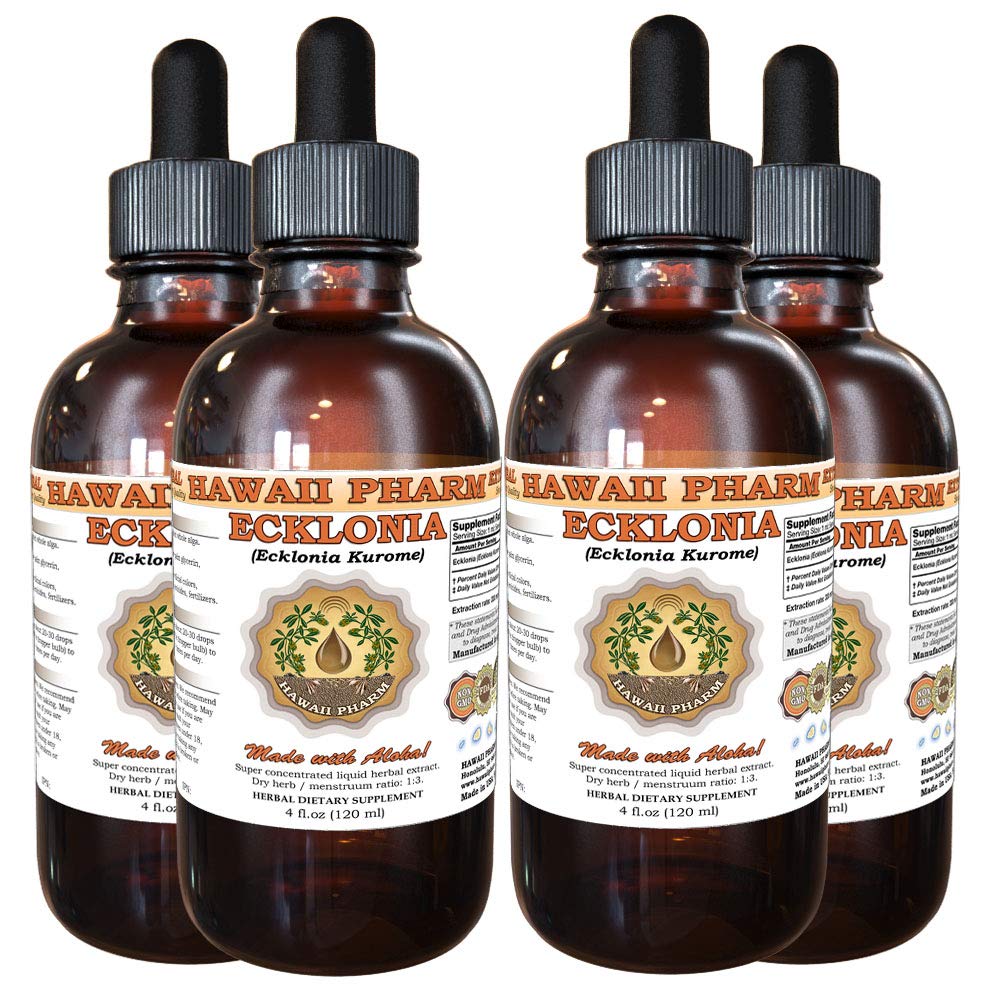 Organic Ecklonia Kurome Tincture - 100% Pure Dried Seaweed Liquid Extract - Natural Herbal Supplement for Immune Support (4x4 oz) - Perfect for Daily Wellness & Holistic Health Routines