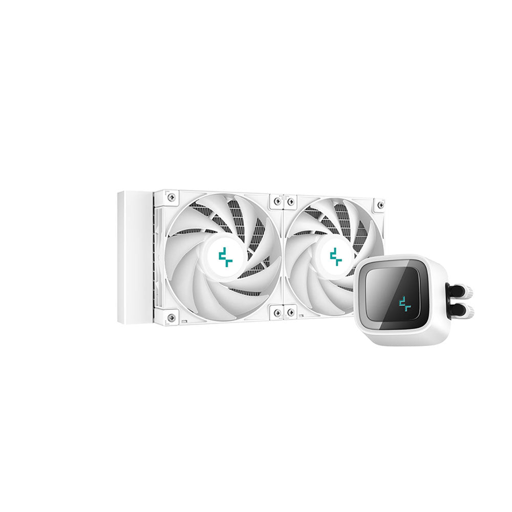 DeepCool LS520 WH Premium Liquid CPU Cooler - High Performance AIO Water Cooling System for Gaming PCs & Workstations - Perfect for Overclocking & Silent Operation