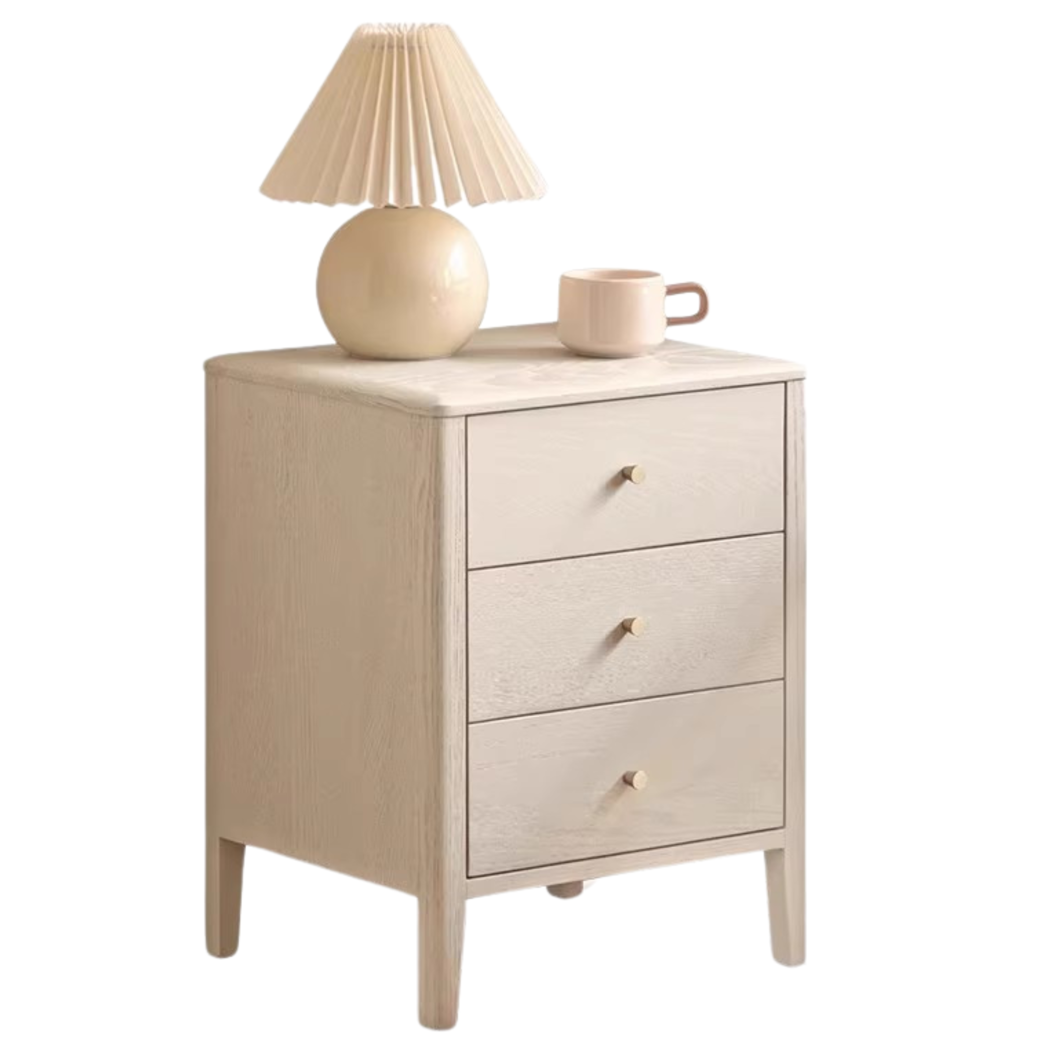 15x13.4x19.5 inch / 38x34x49.5сm / warm white color / Oak Nightstand