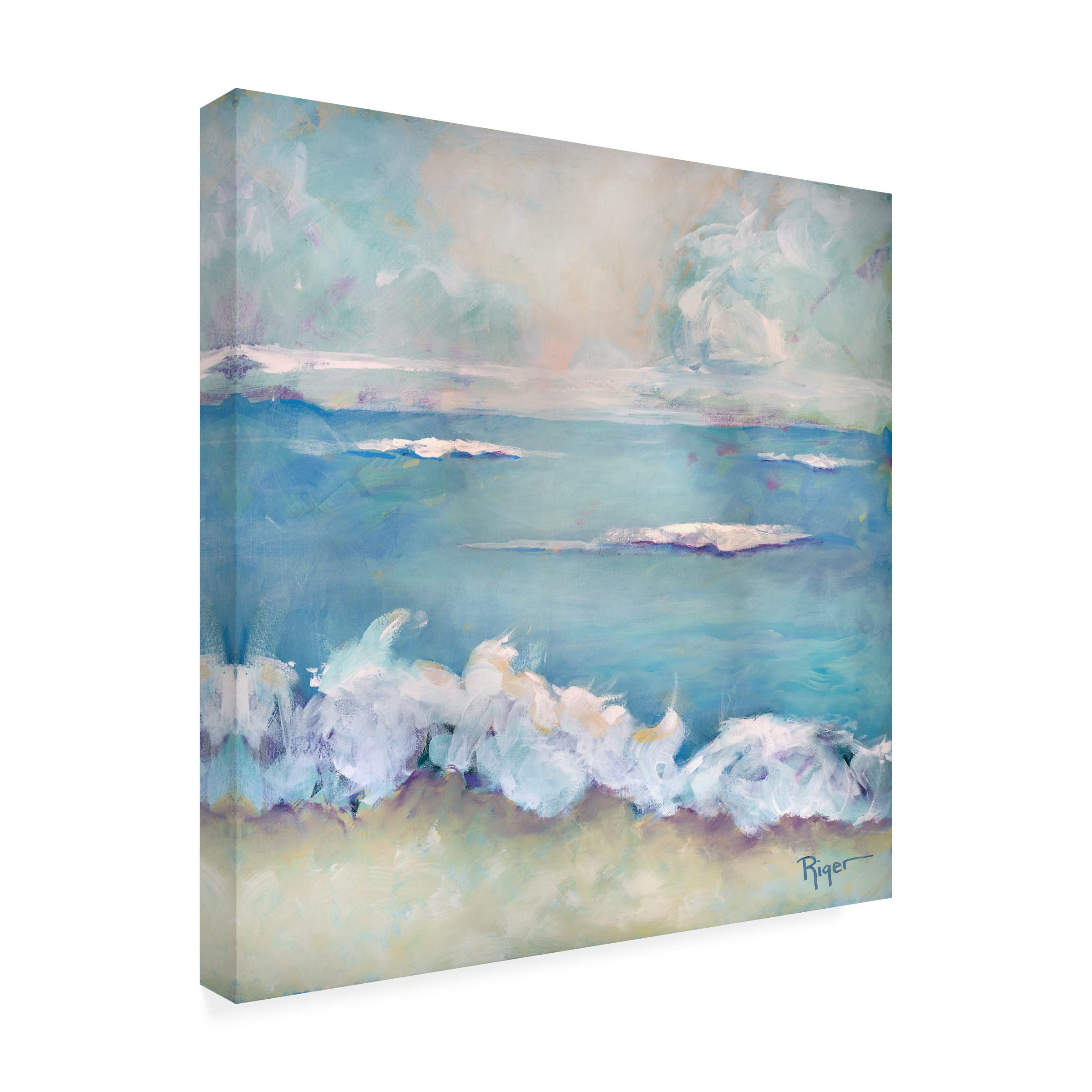 Trademark Fine Art 'A Day at the Beach II' Canvas Wall Art by Sue Riger - Coastal Decor for Living Room, Bedroom & Office