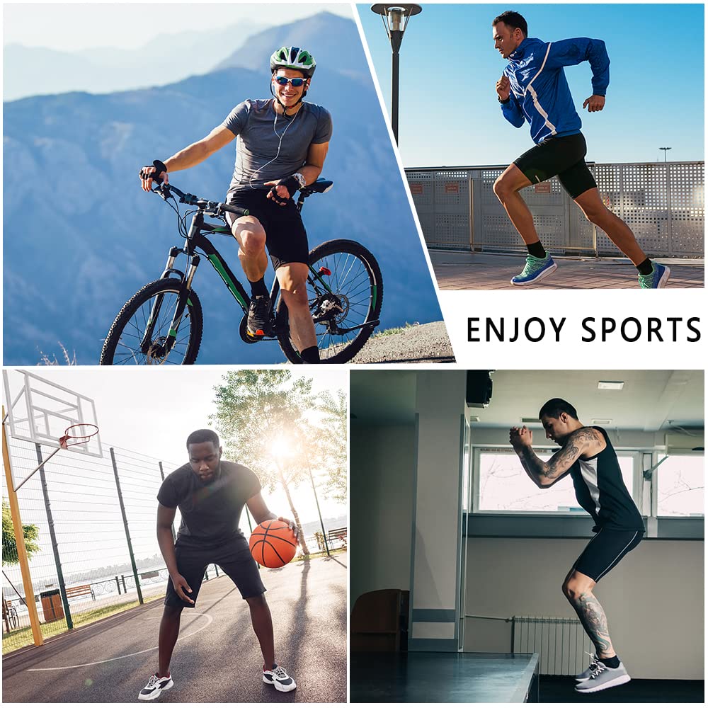 Men's Compression Shorts with Pockets - Moisture Wicking Running & Workout Shorts for Athletic Performance - Gym, Cycling, Basketball & Active Wear Underwear