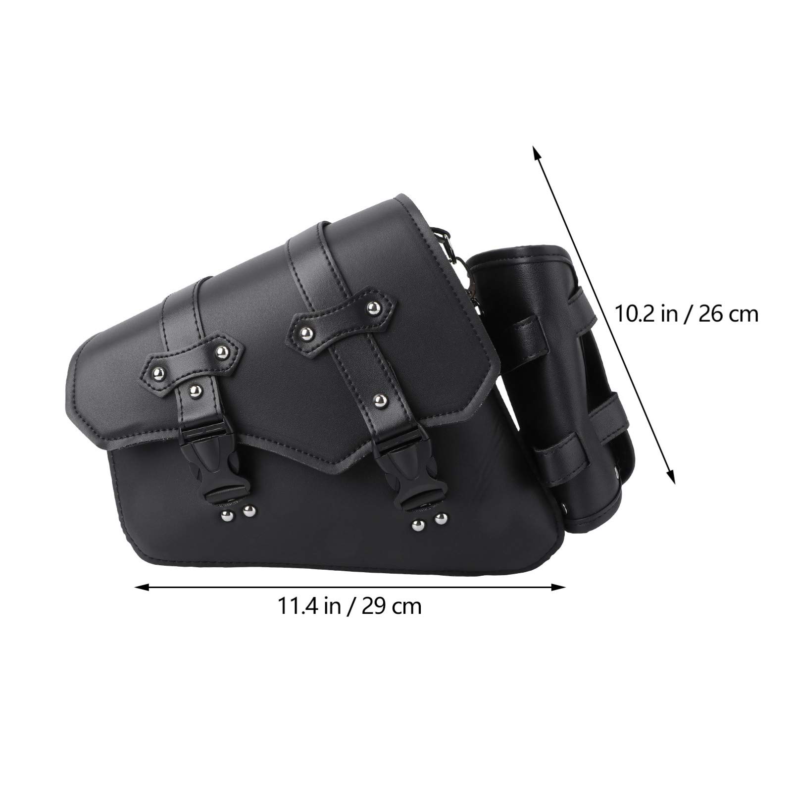 VOSAREA Motorcycle Side Hanging Tool Bag with Water Bottle Holder - Left Side Mount for Bikes & Motorcycles - Perfect for Commuting, Road Trips & Outdoor Adventures