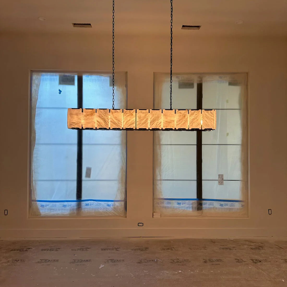 Aubrey Calcite Rectangular Chandelier 42