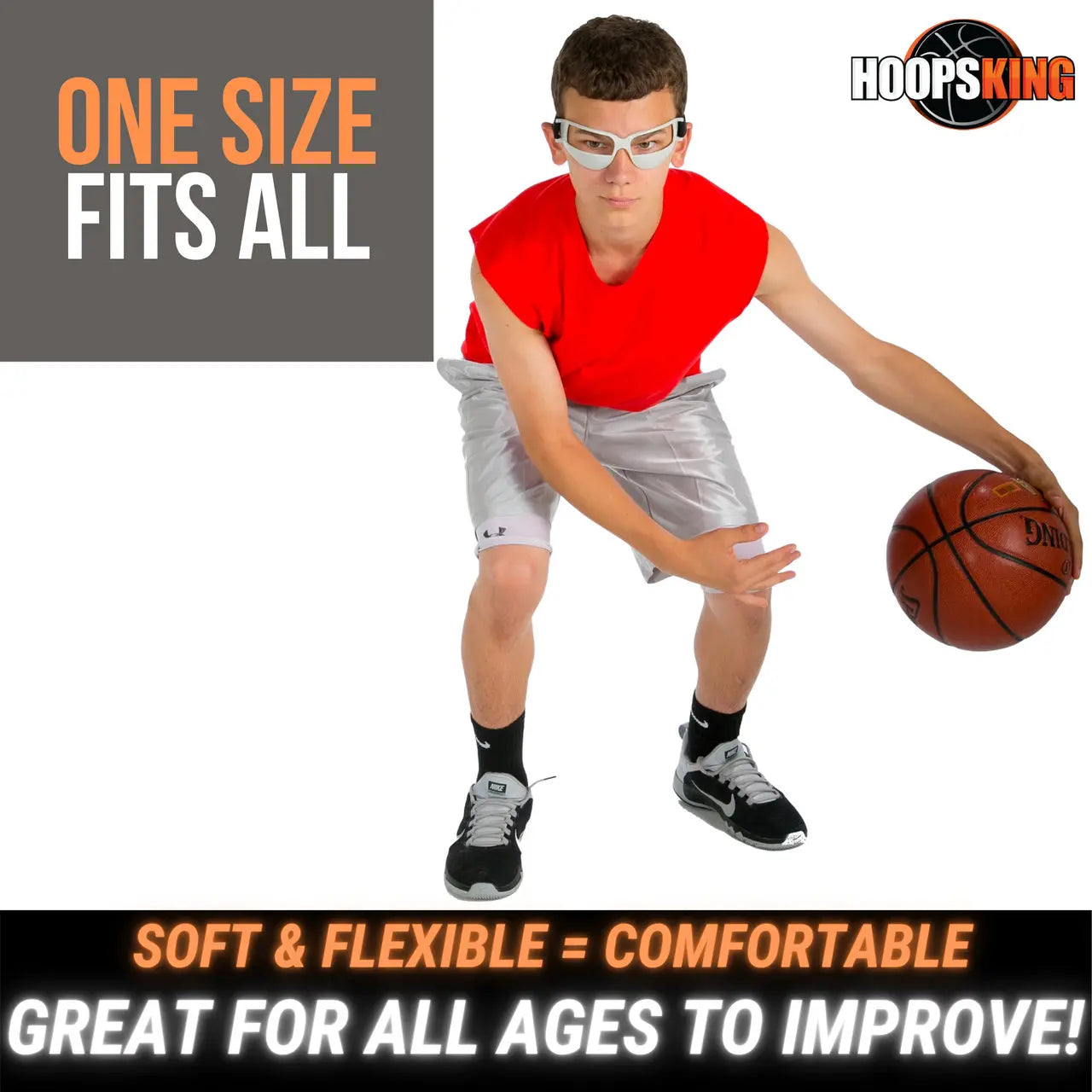 HoopsKing Basketball Dribble Goggles - Blinders Training Glasses for Soccer & Basketball Players | Improve Ball Handling Skills | Perfect for Court and Field Practice