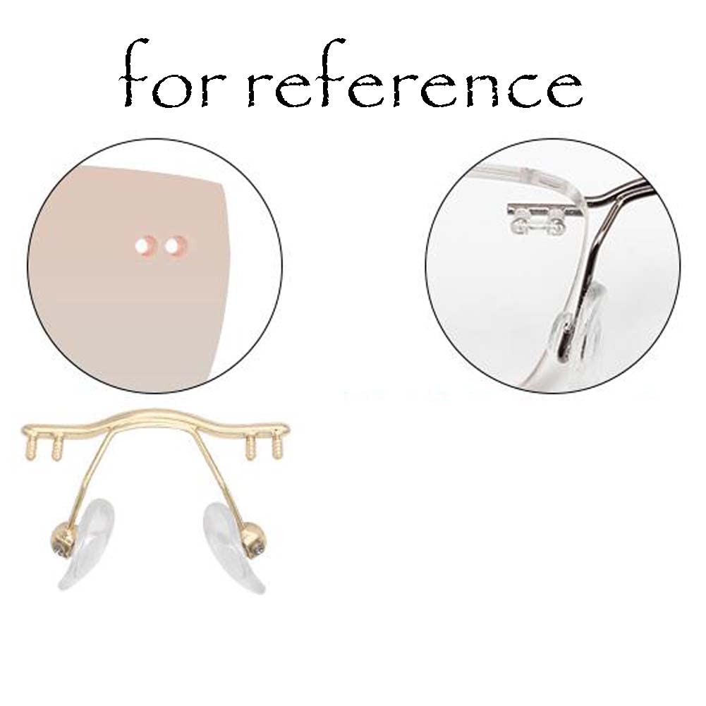 Black Metal Nose Bridge Replacement for Rimless & Reading Glasses - Eyewear Repair Solution