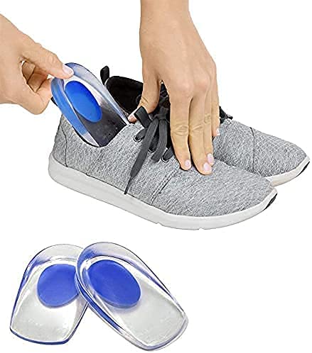 SHNMN Gel Heel Cups for Pain Relief - Silicone Heel Pads for Men & Women - Shock Absorbing Cushion for Heel Spurs, Plantar Fasciitis & Ankle Support (1 Pair) - Perfect for Running, Walking & Work Shoes