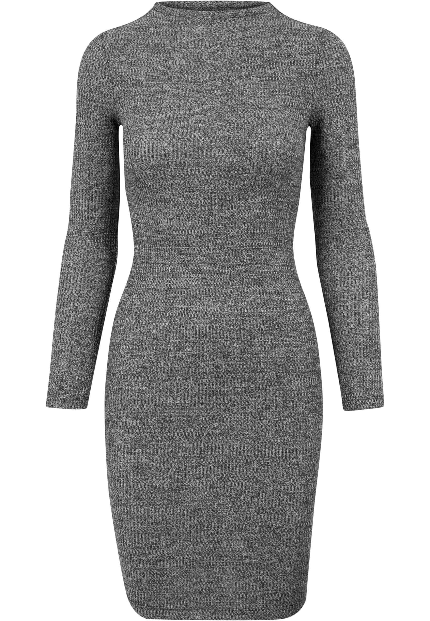 Women's Ribbed Knit Dress in Charcoal Gray - XS Size, Perfect for Casual Outings, Office Wear & Evening Events