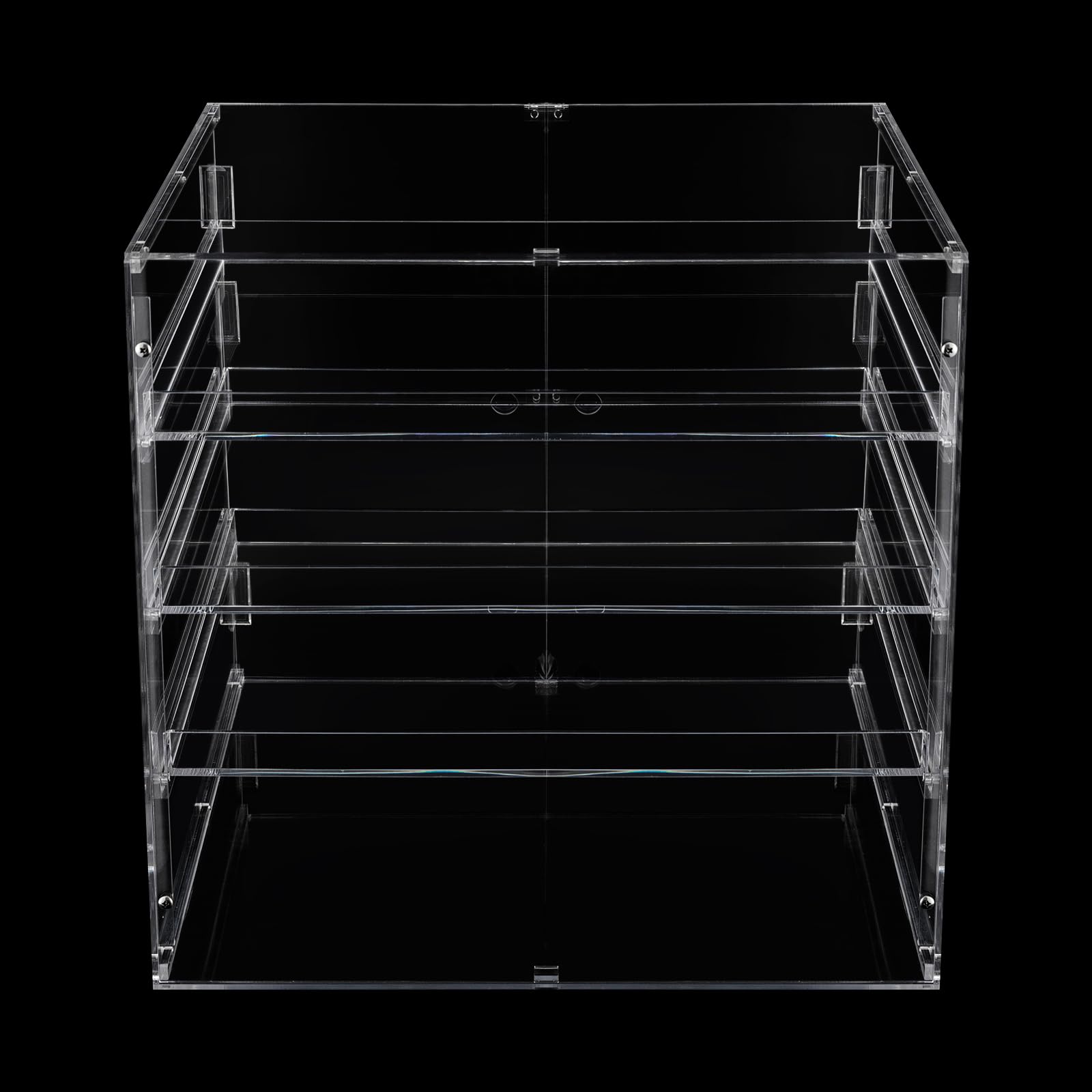 3-Tier Commercial Bakery Display Case with Rear Doors - 18.7x17.71x17.71in Acrylic Pastry Showcase for Countertop - Perfect for Bakeries, Cafes, and Dessert Shops