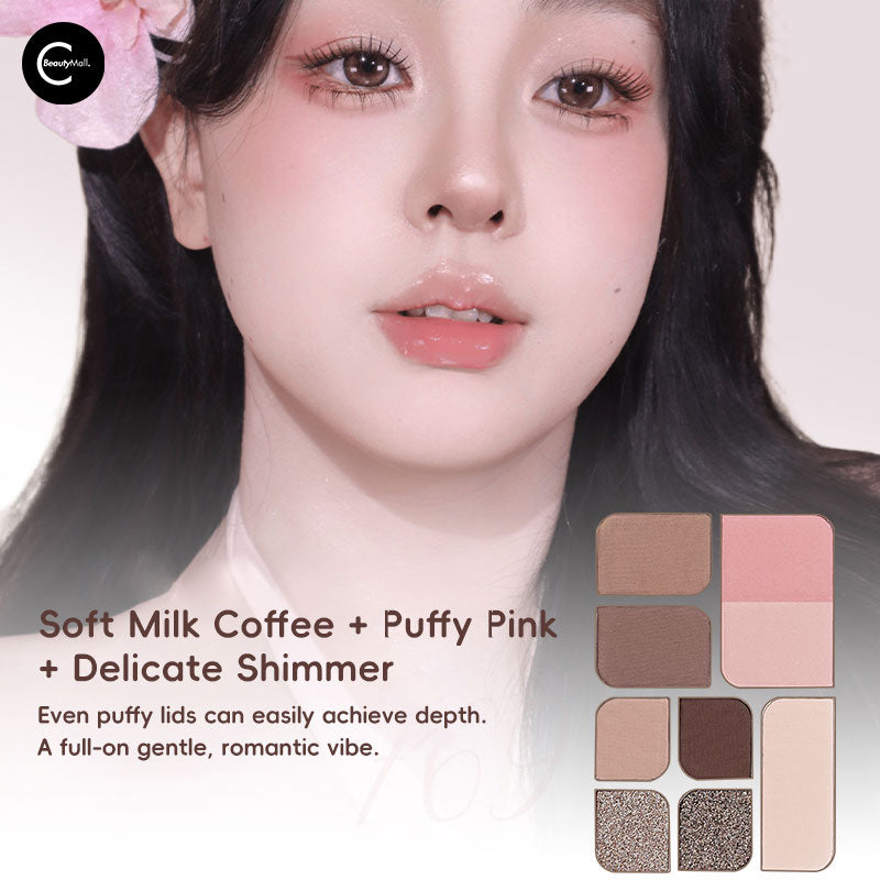 Colorrose Water Ripple All-in-One Makeup Palette - Eyeshadow Blush Highlighter Contour Kit for Professional & Everyday Makeup | Perfect for Travel, Bridal & Party Looks