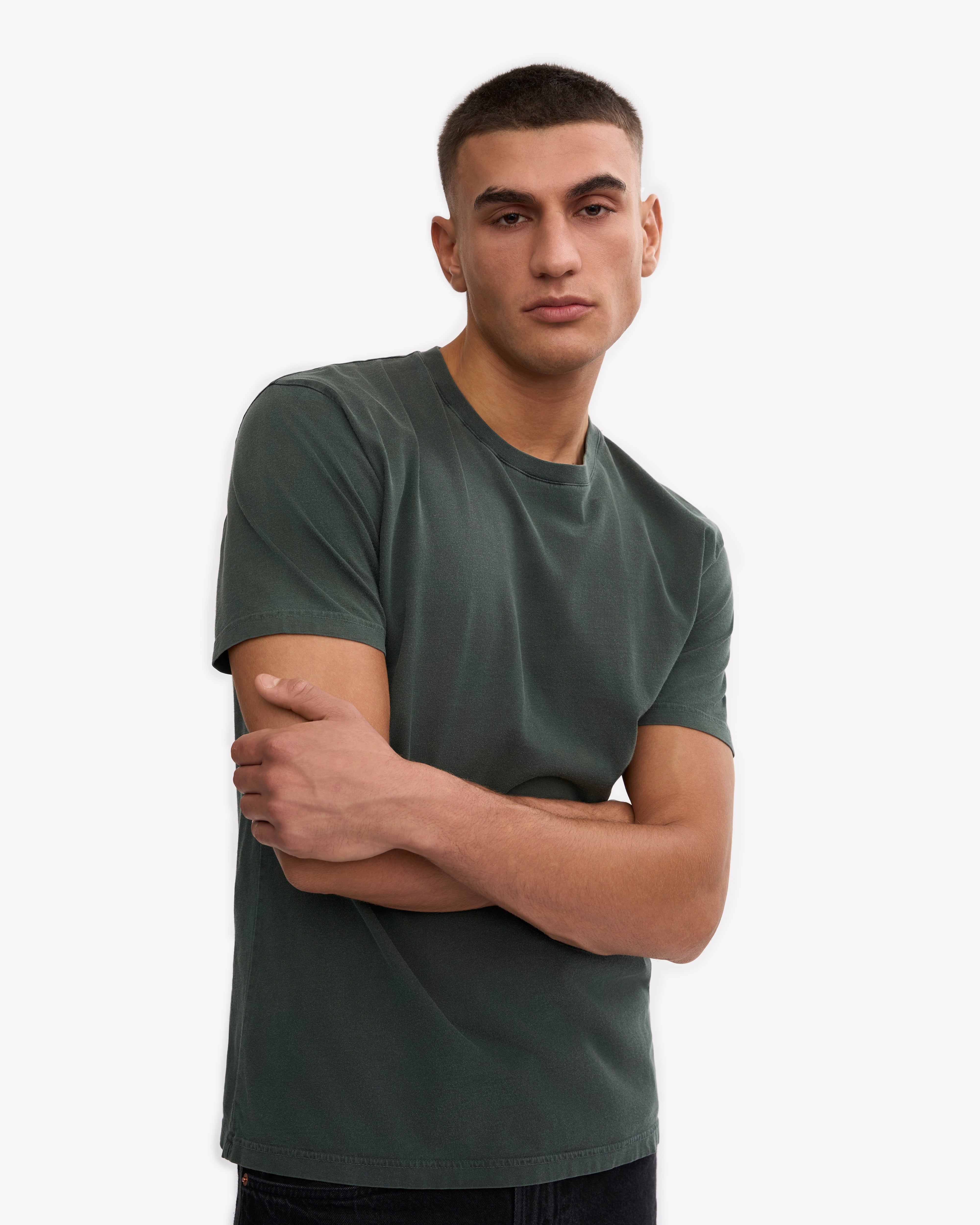 Classic Organic Cotton T-Shirt - Midnight Forest Green | Eco-Friendly & Comfortable for Casual Wear & Outdoor Activities