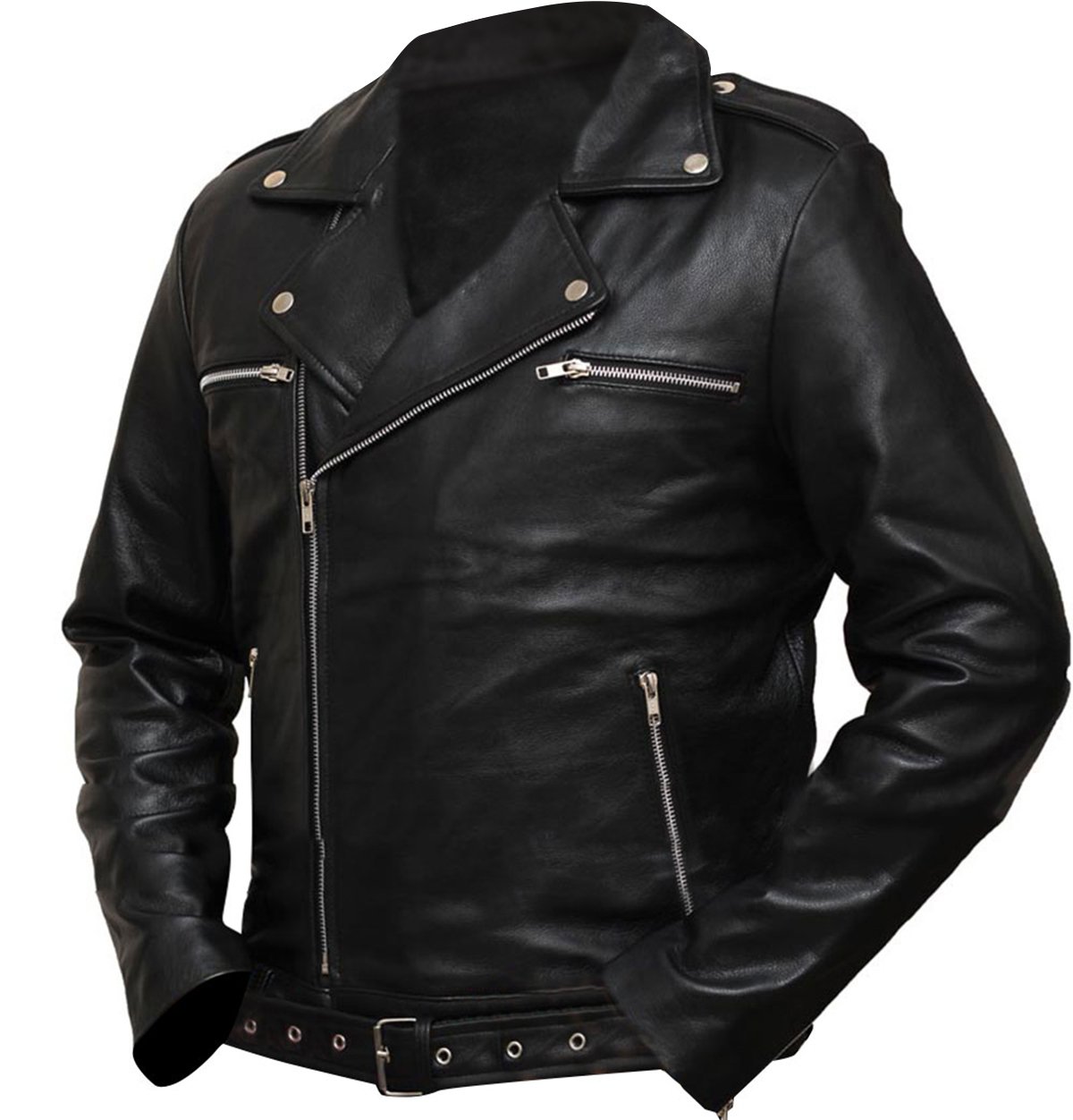 Men's Real Lambskin Motorcycle Jacket - Black Asymmetrical Biker Leather Jacket for Riding & Casual Wear | Durable & Stylish Rider Outerwear for Harley, Cruiser & Street Bikes