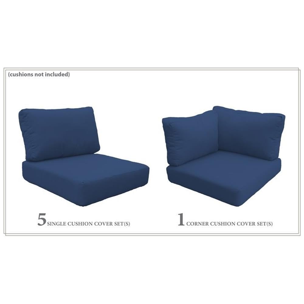 TK Classics Navy Cover Set for FLORENCE-09b Sofa - Replacement Slipcover (Cushions Not Included) | Perfect for Living Room Furniture Refresh & Home Decor Upgrade