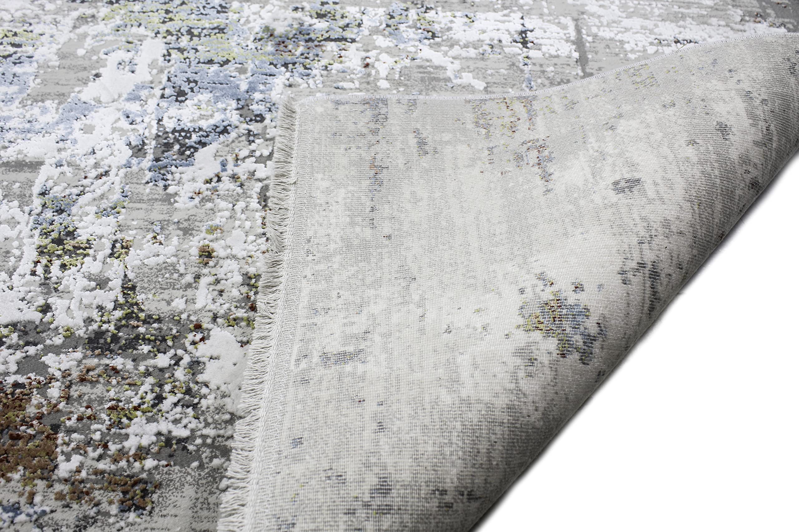 Bashian Collection Luxury Power Loom Area Rug - Soft Viscose & Durable Polyester Blend - 4' x 6' Ivory/Rust Runner Rug for Entryway, Living Room, Bedroom - Perfect for Home Decor & High Traffic Areas