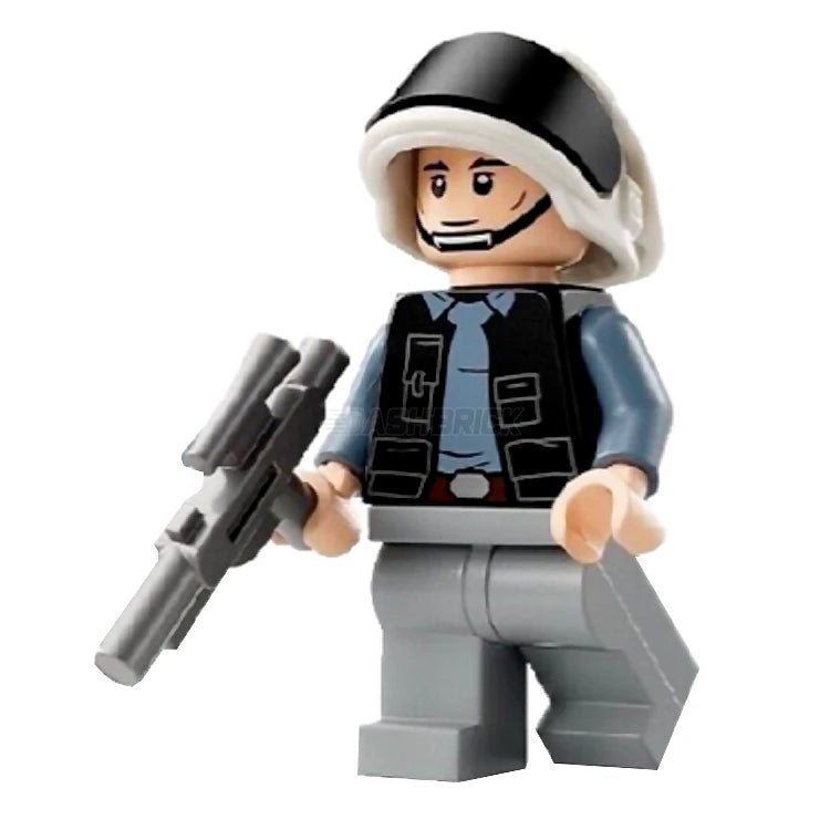 LEGO Star Wars Rebel Fleet Trooper Minifigure with Vest & Pockets - Black Neck & Reddish Brown Eyebrows for Action Figure Collectors & Display Scenes