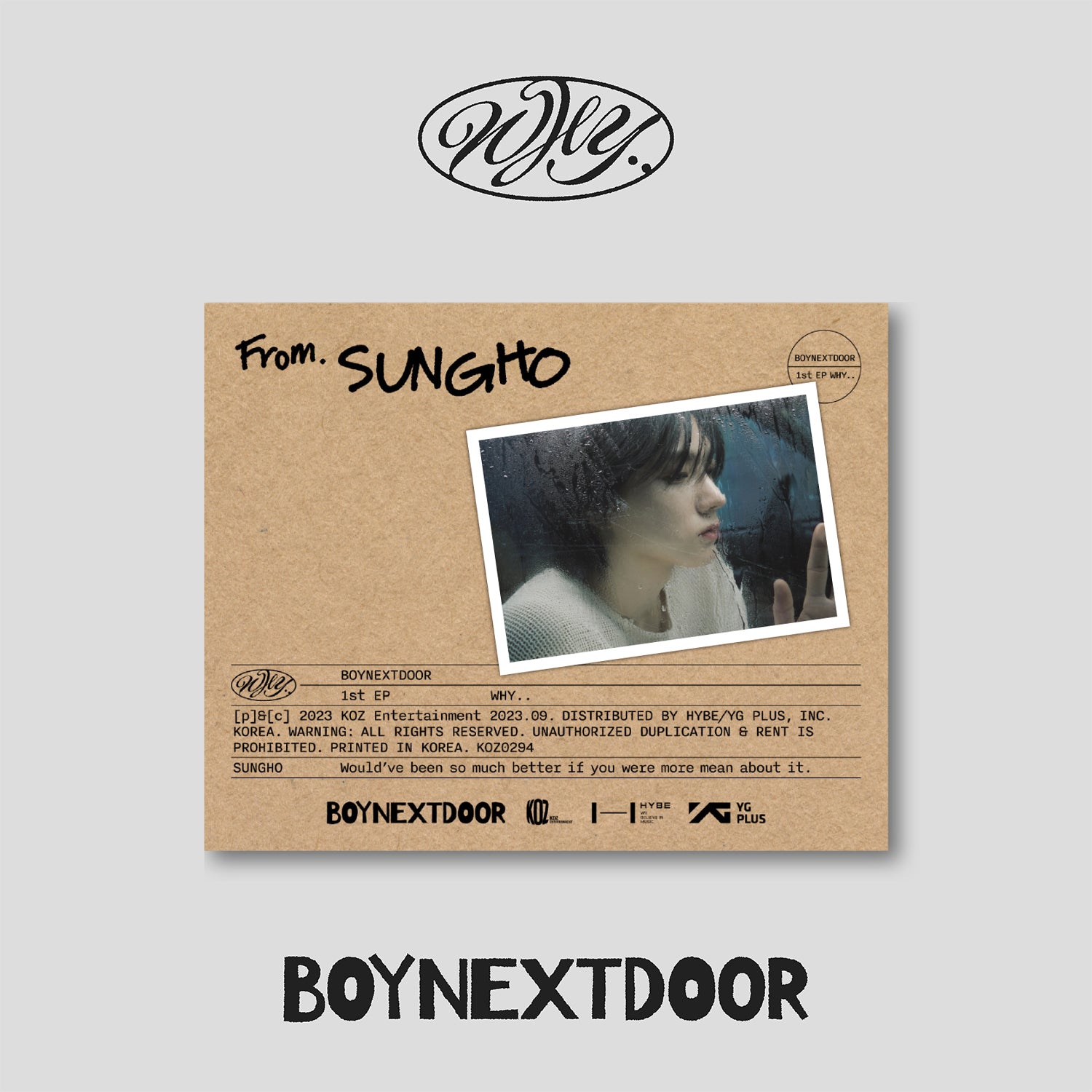 BOYNEXTDOOR 1st EP Album 'WHY..' (Letter Version) - K-Pop Collectible for Fans, Perfect for Display and Gift Giving