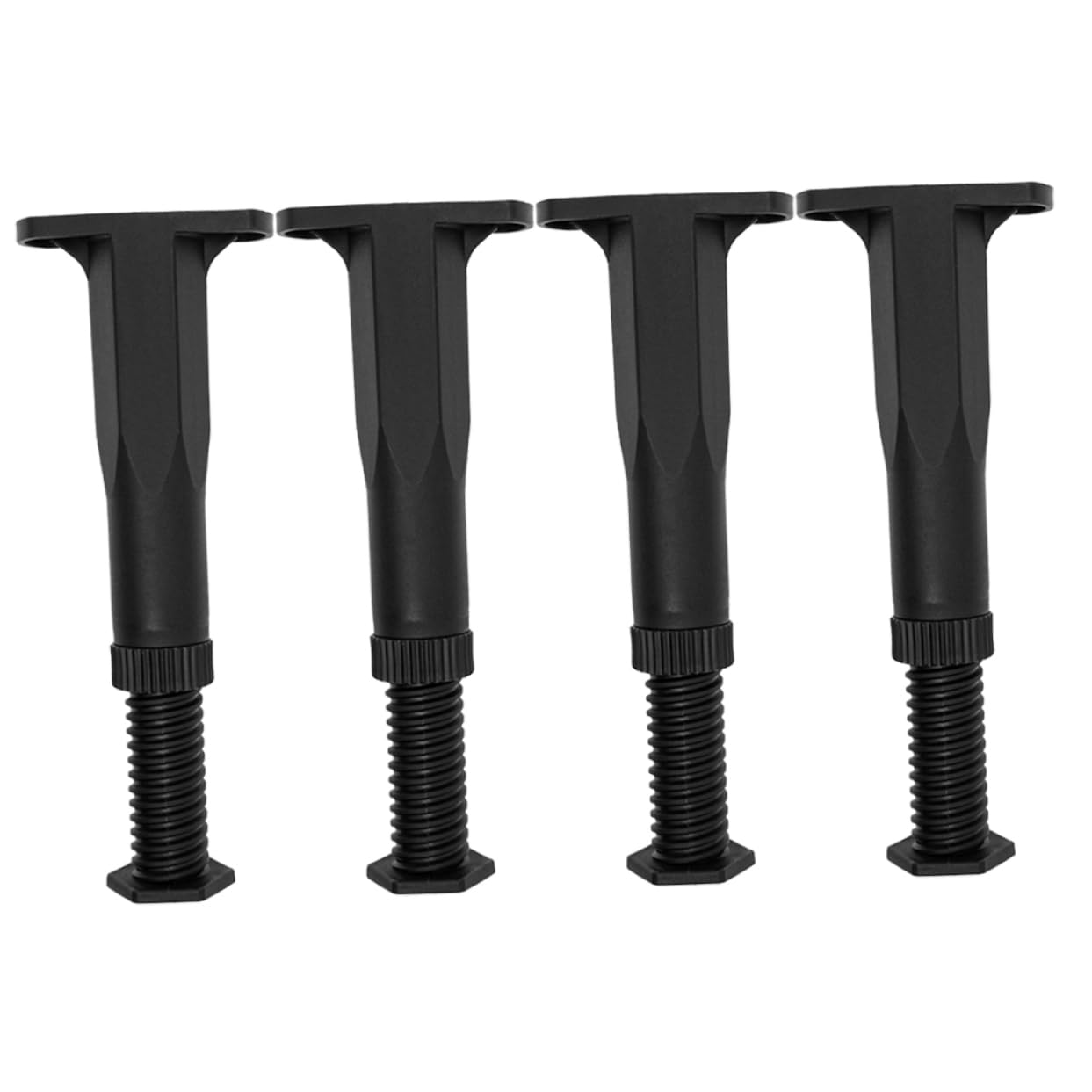 DOITOOL 4-Pack Adjustable Metal Bed Frame Legs - Heavy Duty Anti-Shake Glide Support Legs for Bed Frame Replacement - Perfect for Bedroom Furniture Stability & Noise Reduction