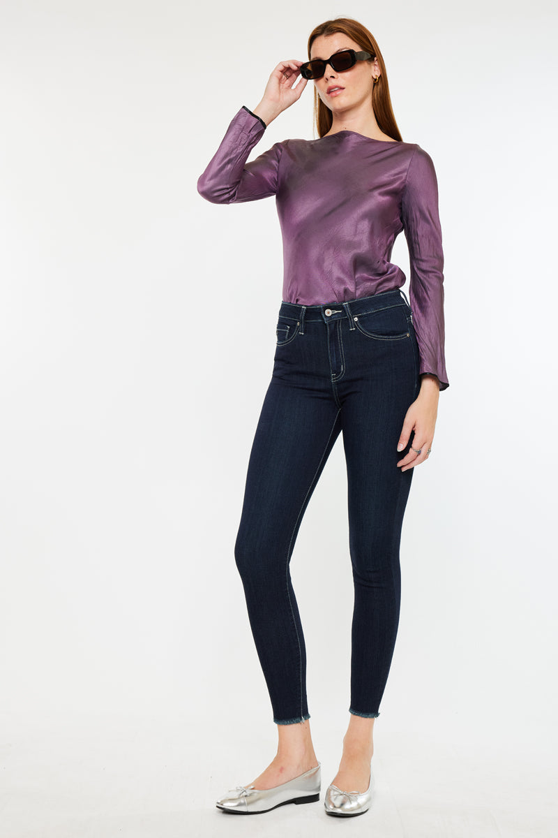 Phoebe High Rise Ankle Skinny Jeans for Women - Stretchy Denim Pants with Slim Fit & Comfortable Waistband | Perfect for Casual Wear, Office Outfits & Date Nights