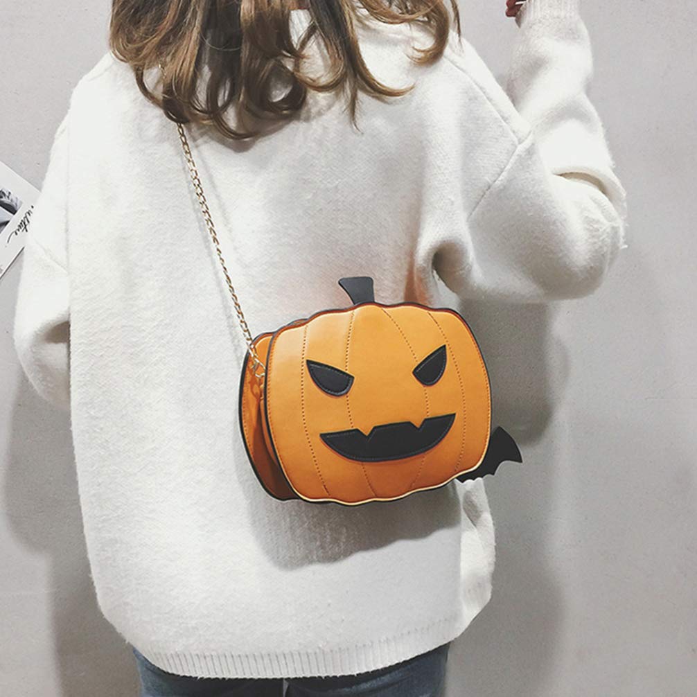 Halloween Pumpkin Crossbody Bag - Gothic Devil Shoulder Purse for Women, Cute Novelty Handbag for Halloween Parties, Cosplay & Goth Fashion Accessories