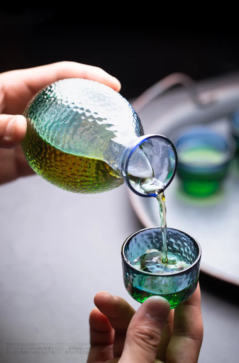 Exquisite Peacock Sake Jug Set - Traditional Japanese Ceramic Sake Set with 2 Cups - Perfect for Sake Tasting, Japanese Tea Ceremony & Home Decor