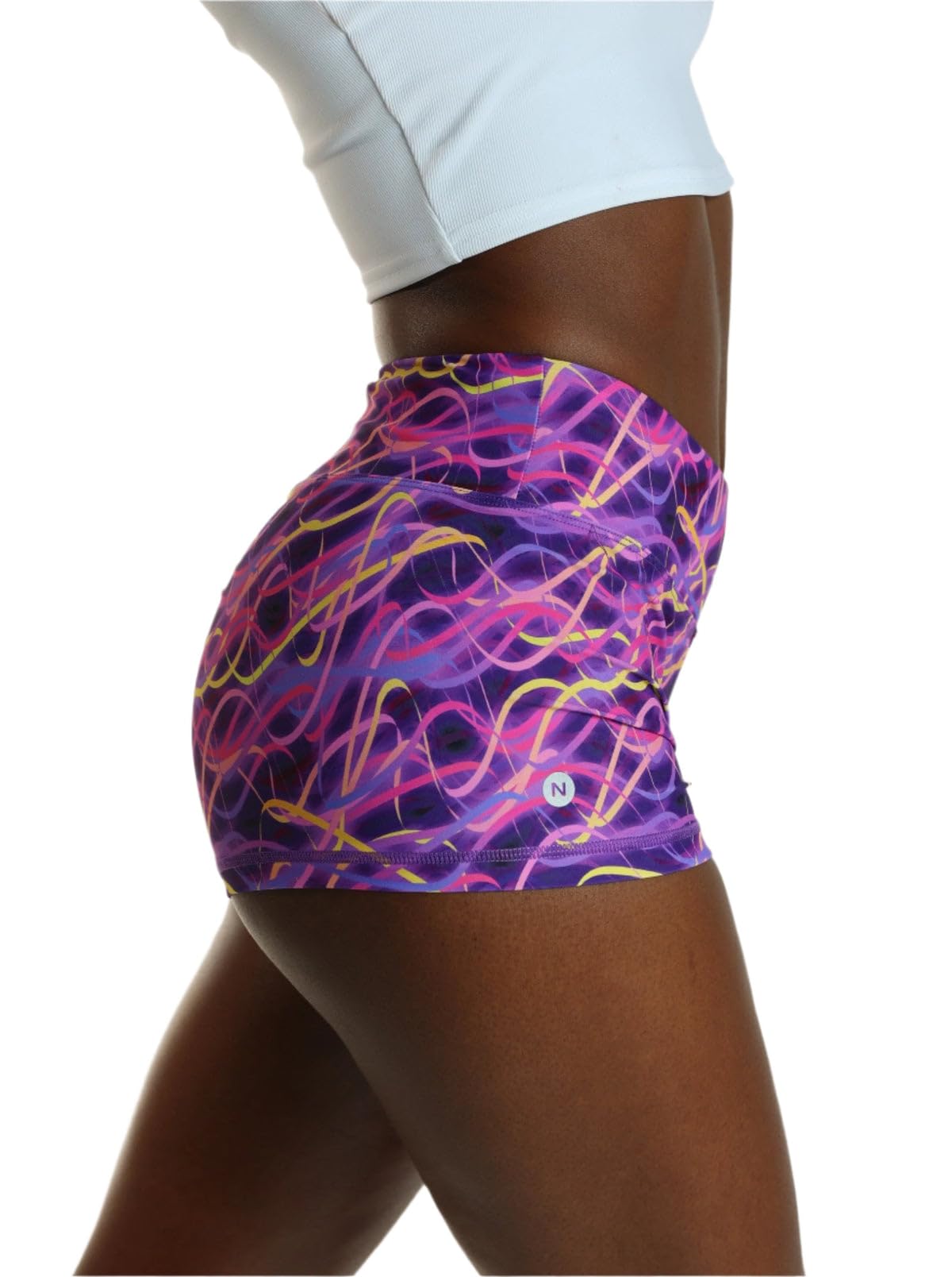 Nastya Nass Women's Quick Dry Twerk Dance Pilates Shorts - High Waisted Yoga Running Gymnastics Workout Shorts for Women - Perfect for Fitness, Gym, Dance & Activewear