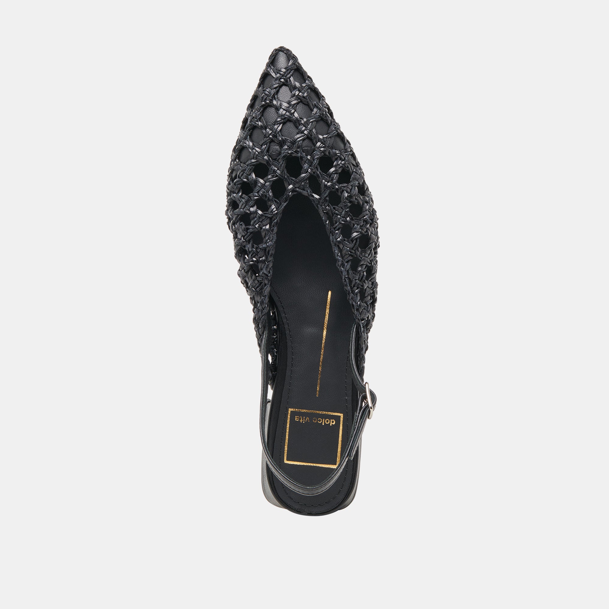 CYNDI Women's Black Woven Flats - Comfortable Casual Shoes for Work, Travel & Everyday Wear