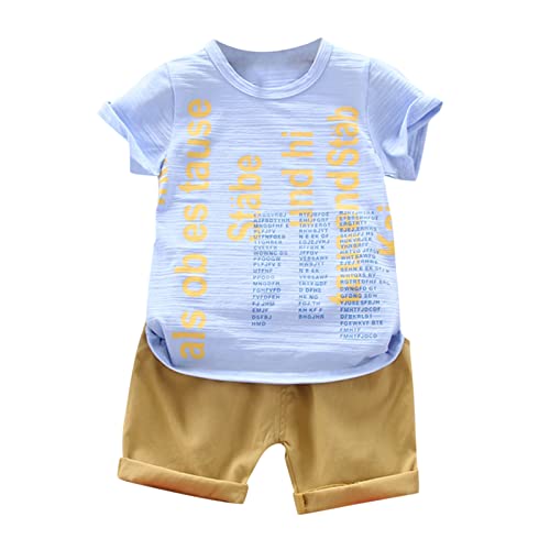 Stylish Baby Boy & Girl Summer Short Sleeve Letter Print T-Shirt - Soft Cotton Toddler Tops for Playtime & Outdoor Activities