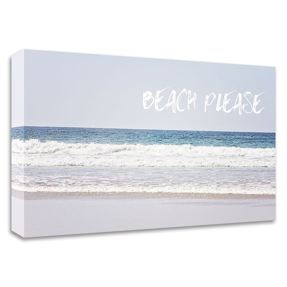 Beach Please by Sylvia Coomes - Premium Canvas Wall Art Print - Ready to Hang - Perfect for Living Room, Bedroom & Beach House Decor