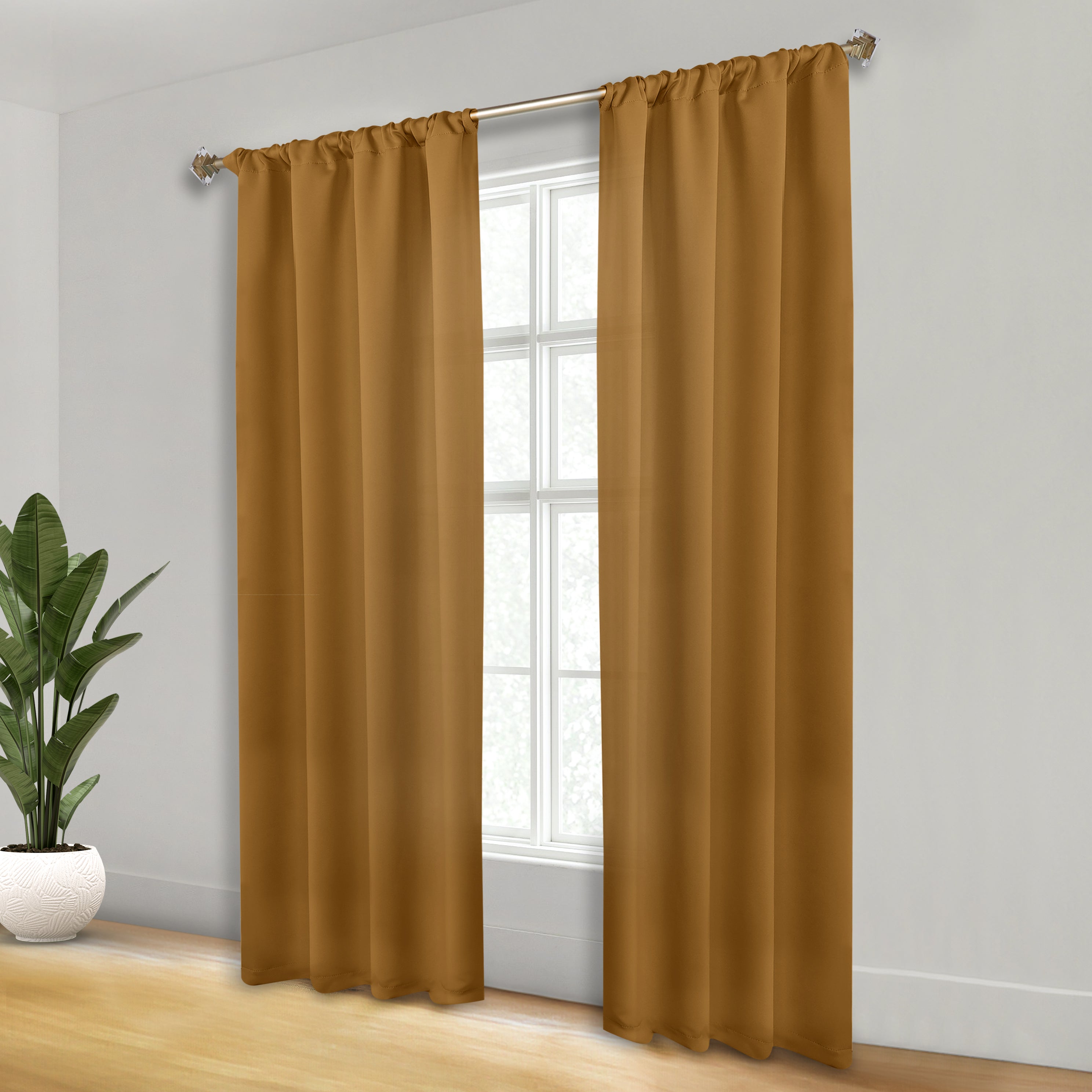 Machine Washable Blackout Curtains Set of 2 - Solid Color Room Darkening Window Drapes for Bedroom, Living Room & Nursery - Noise Reducing & Energy Efficient