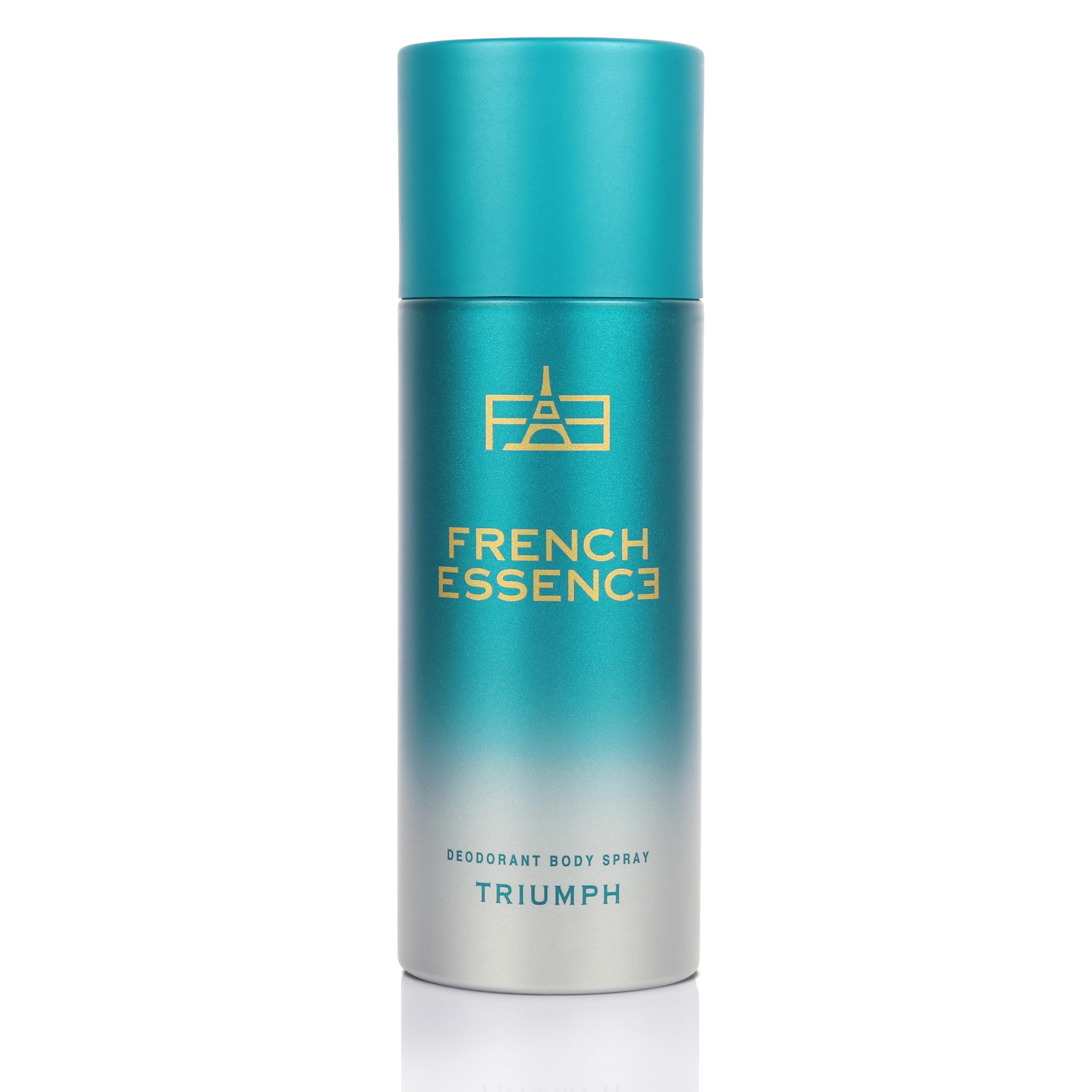 FRENCH ESSENCE Men's Deodorant Spray - Long Lasting Fragrance, Fresh Scent (Triumph) 150ml - Body Spray & Cologne for Men - Pack of 1 - Perfect for Gym, Work & Everyday Use