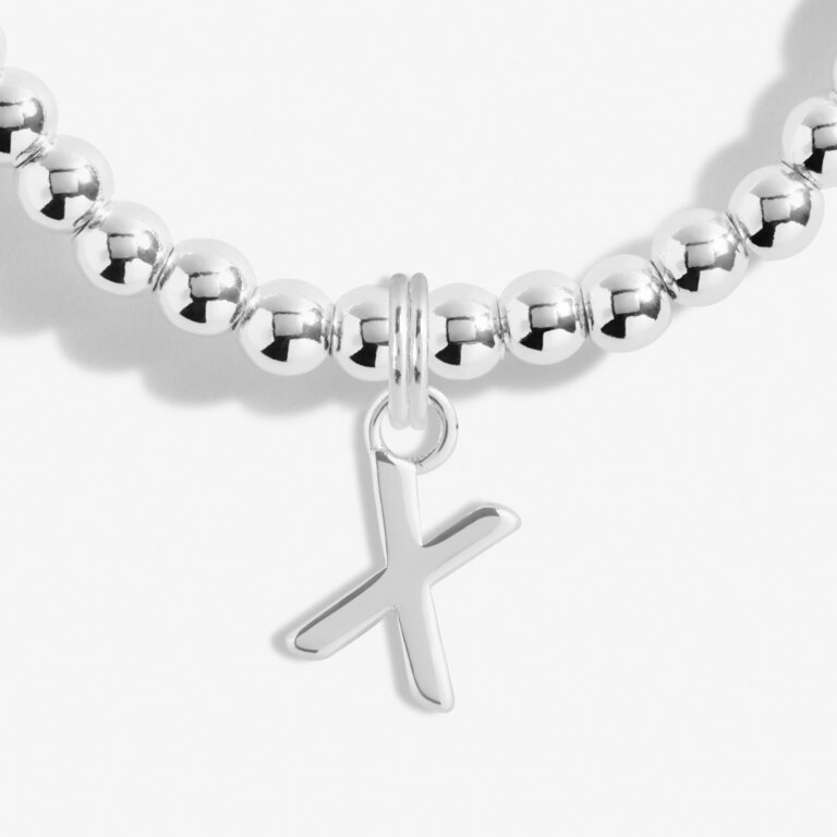 Joma Jewellery Alphabet 'X' Charm Bracelet - Elegant Gold or Silver Letter X Pendant for Women - Perfect Gift for Birthdays, Anniversaries, and Everyday Wear
