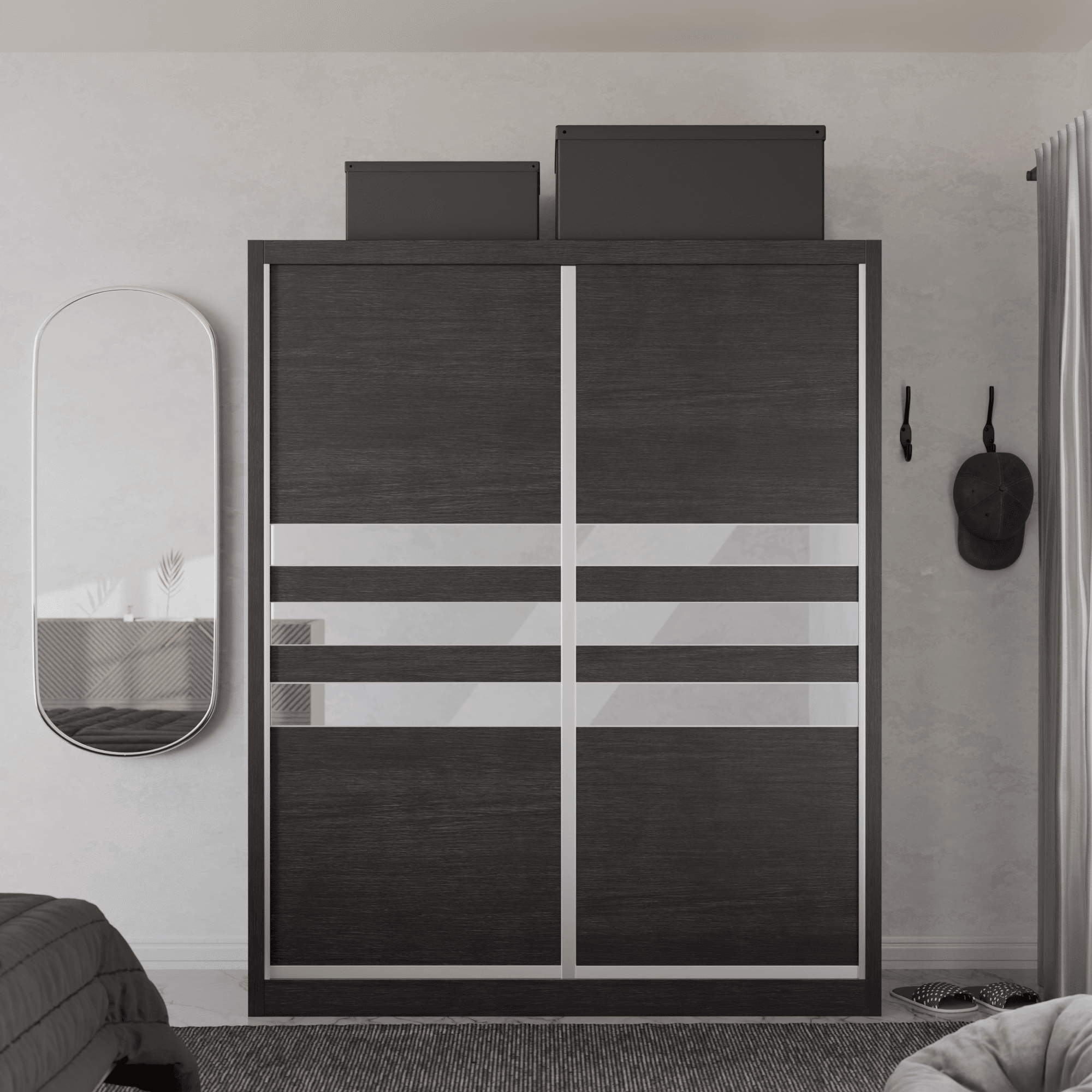 Micasa Modular Wardrobe W01 - Customizable Closet Organizer System for Bedroom & Walk-in Closets | Space-Saving Storage Solution with Adjustable Shelves & Hanging Rods | Perfect for Home Organization & Small Spaces