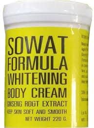 SOWAT White Formula Whitening Body Cream with Ginseng - 220g | Skin Brightening & Even Tone | For Dry, Dull Skin - Day & Night Moisturizer
