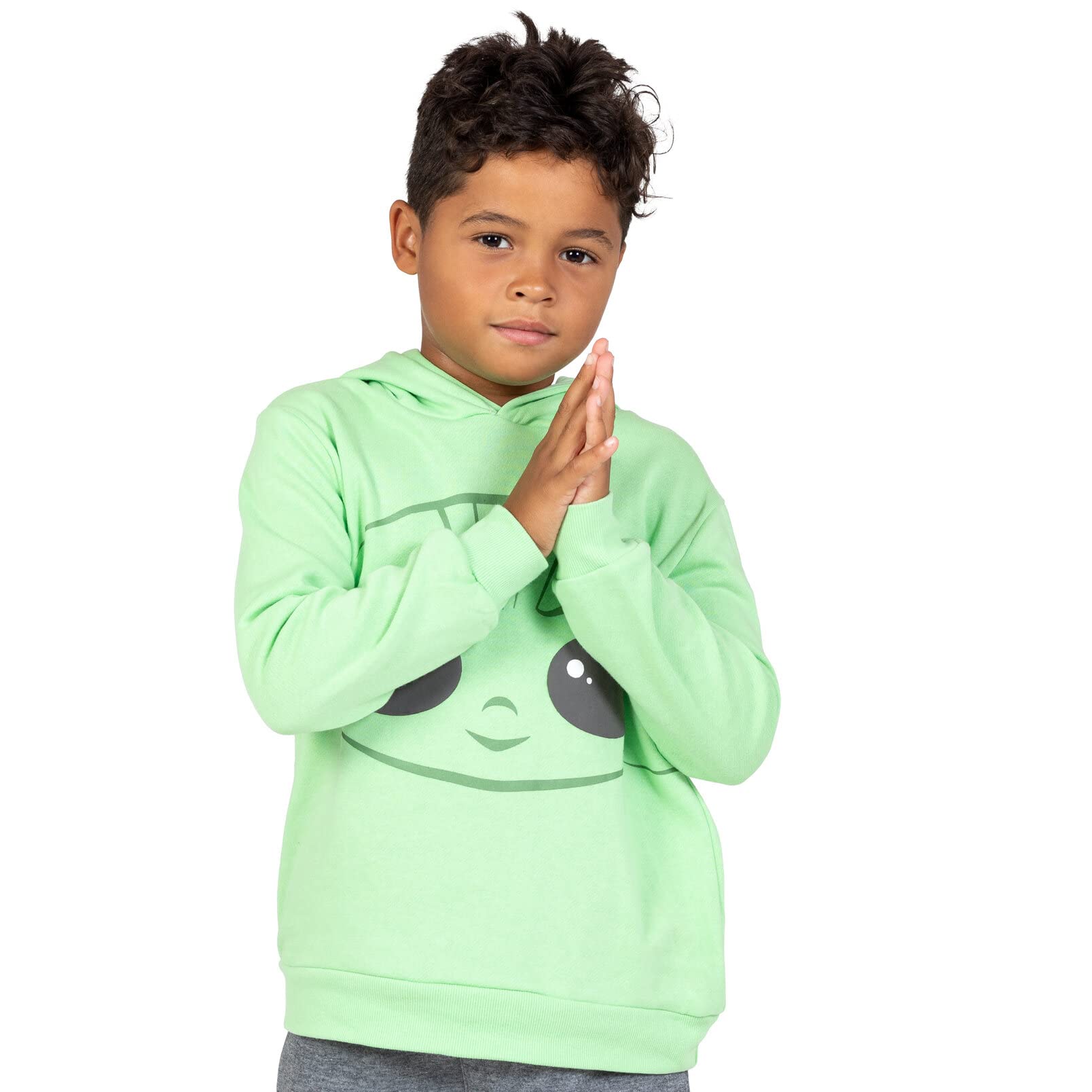 Star Wars The Mandalorian The Child Cosplay Hoodie for Kids - Baby Yoda Costume Hooded Sweatshirt for Halloween, Cosplay & Everyday Wear (Infant to Big Kid Sizes)