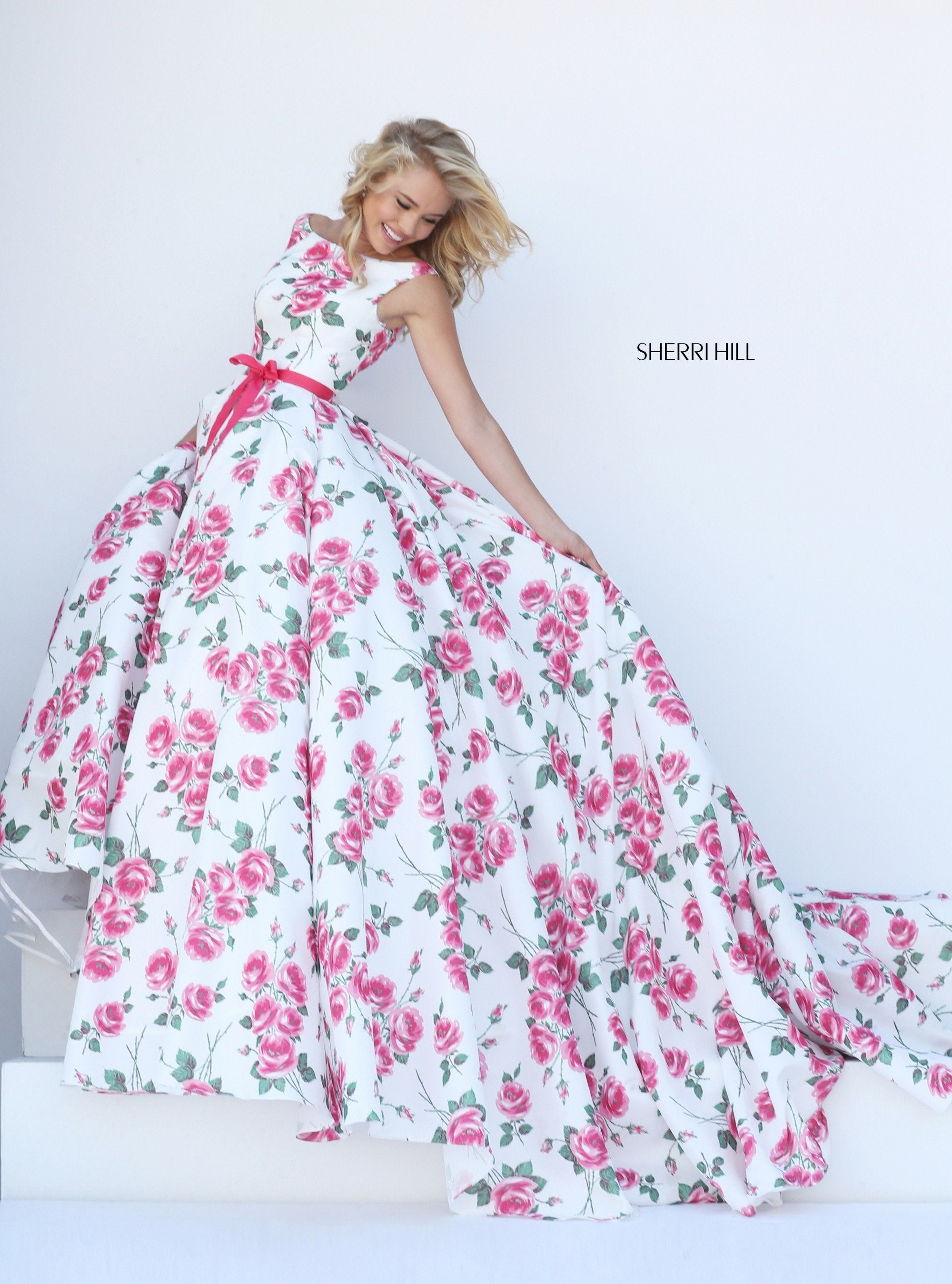 ivory/pink print
