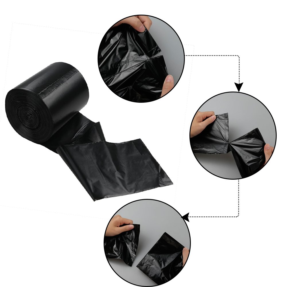 2.5 Gallon Trash Can Liners - Heavy Duty Black Trash Bags (170 Count) - Perfect for Small Bathroom, Office, or Bedroom Waste Bins